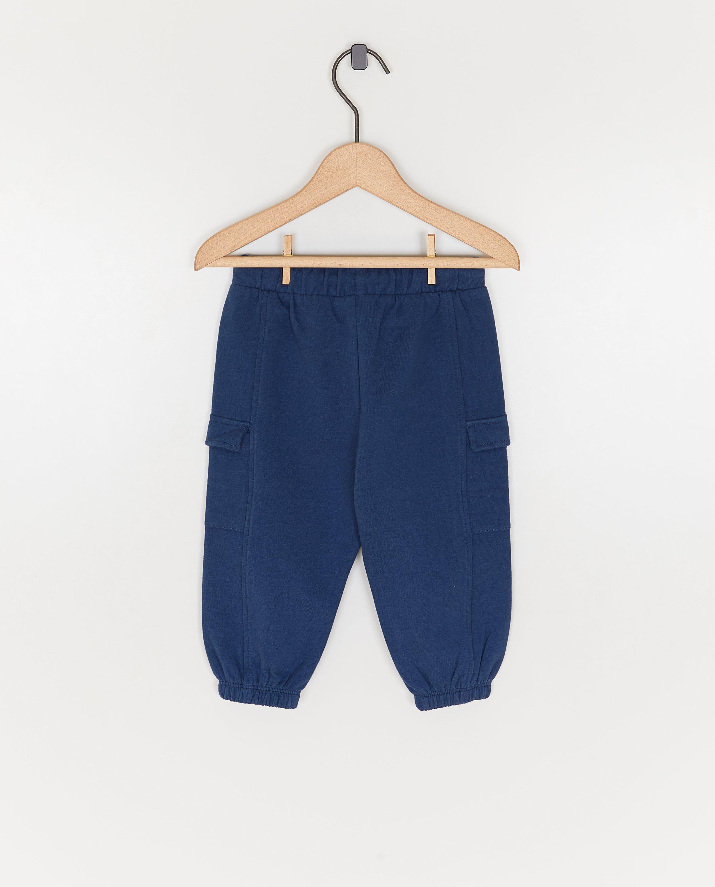 Broeken - Donkerblauwe broek, loose fit