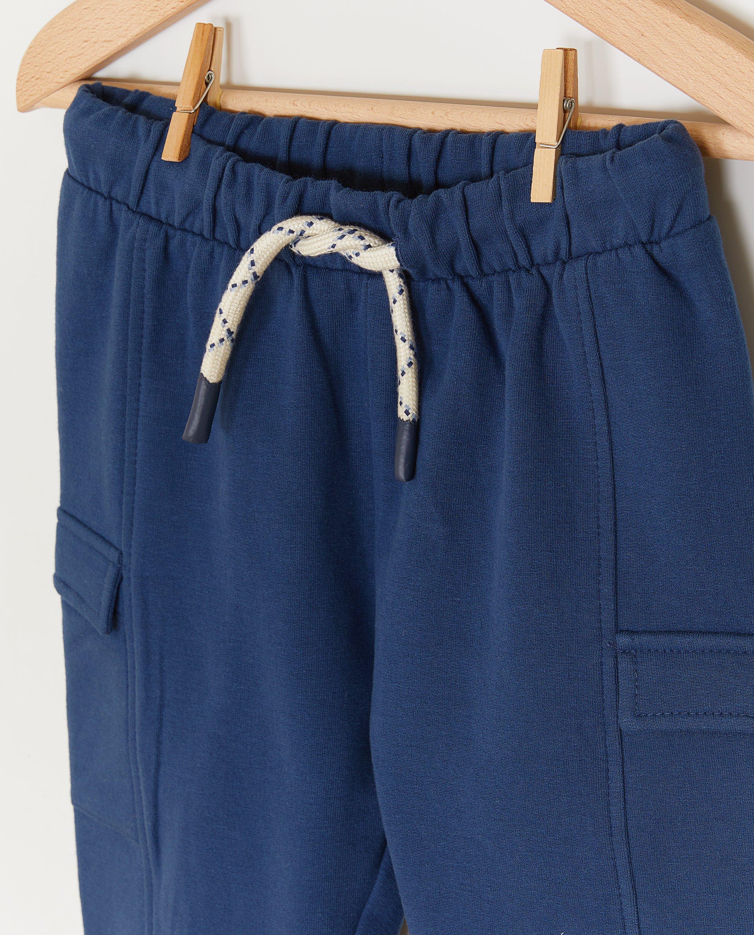 Broeken - Donkerblauwe broek, loose fit