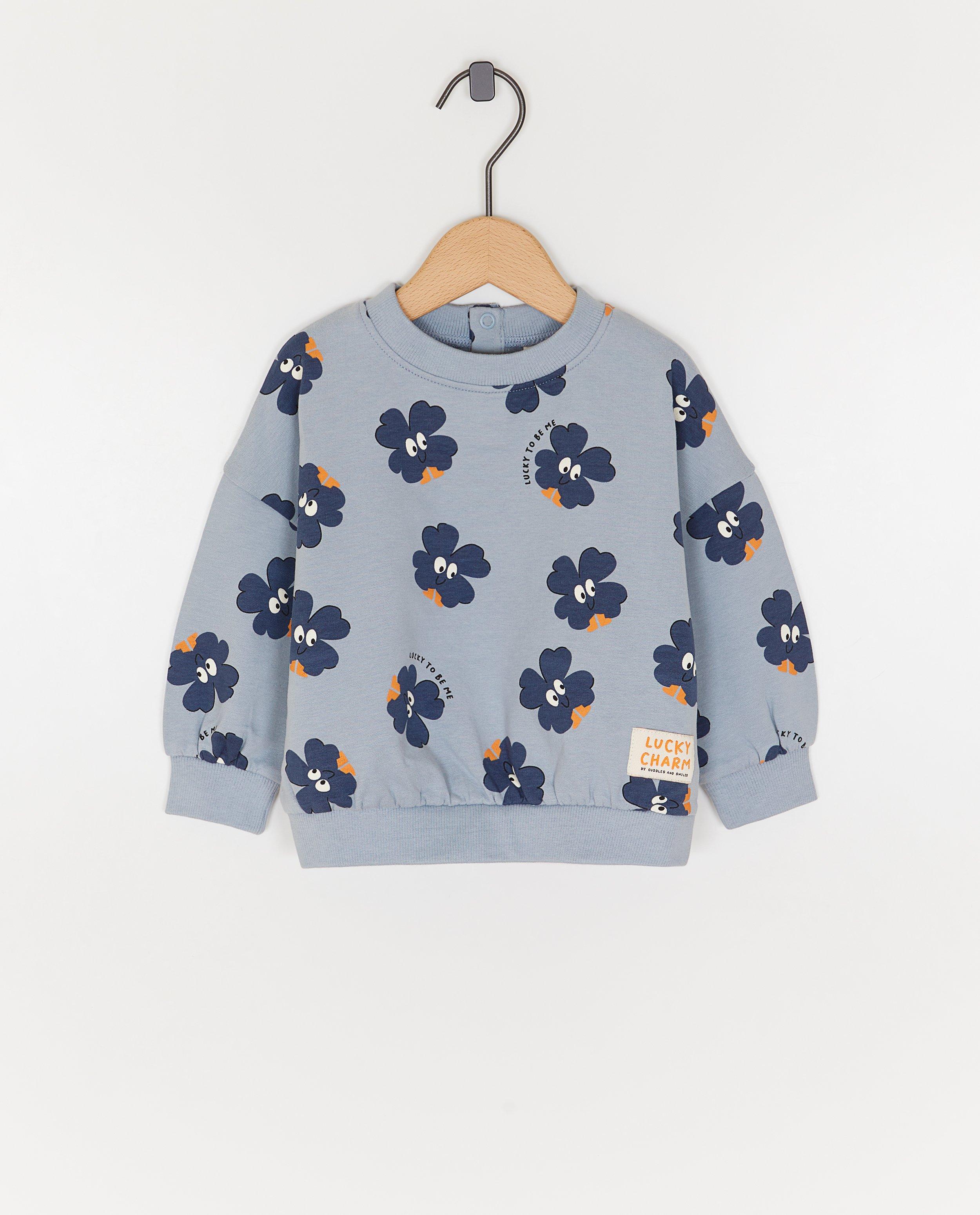 Sweaters - Sweater met print klavertjes vier