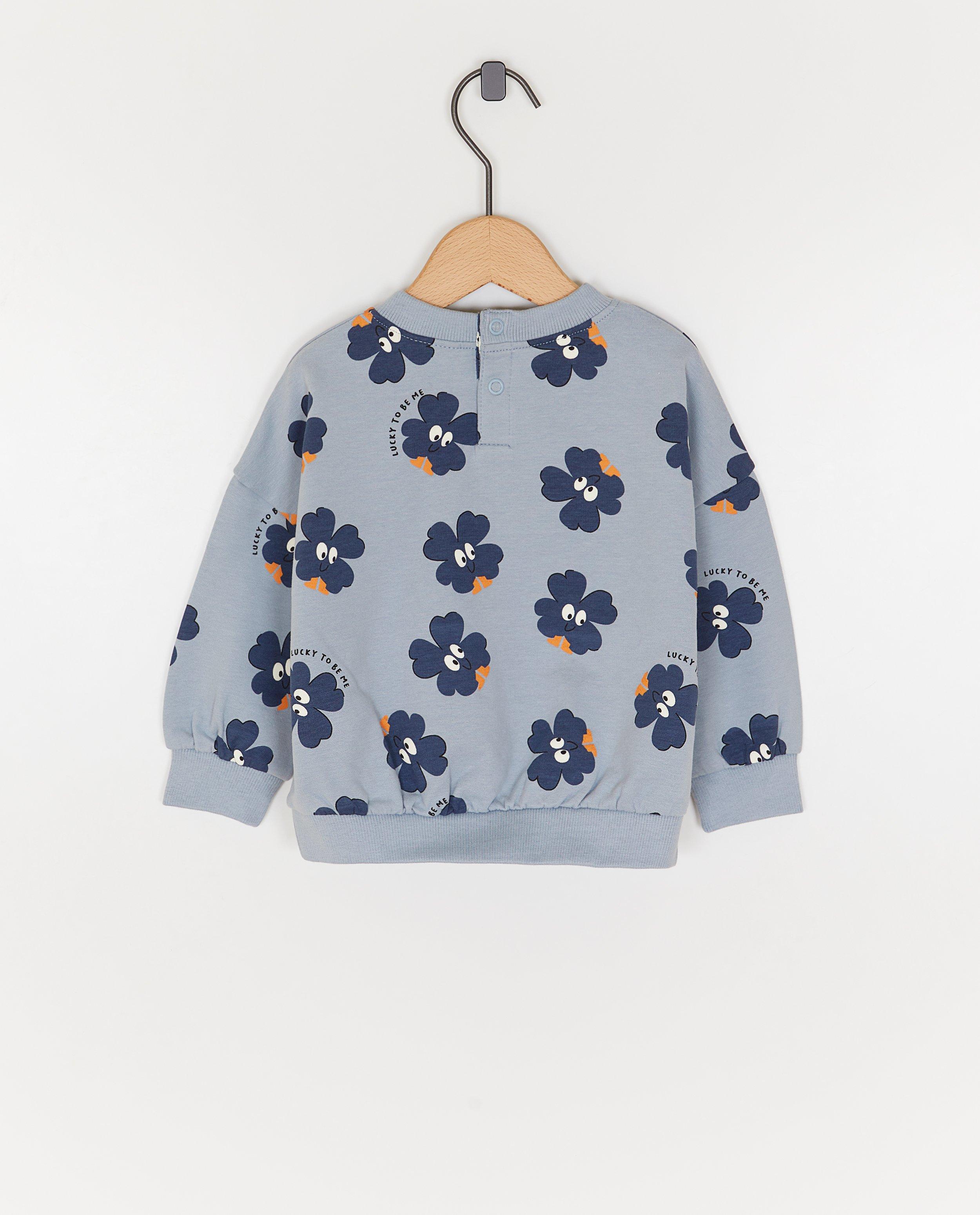 Sweaters - Sweater met print klavertjes vier