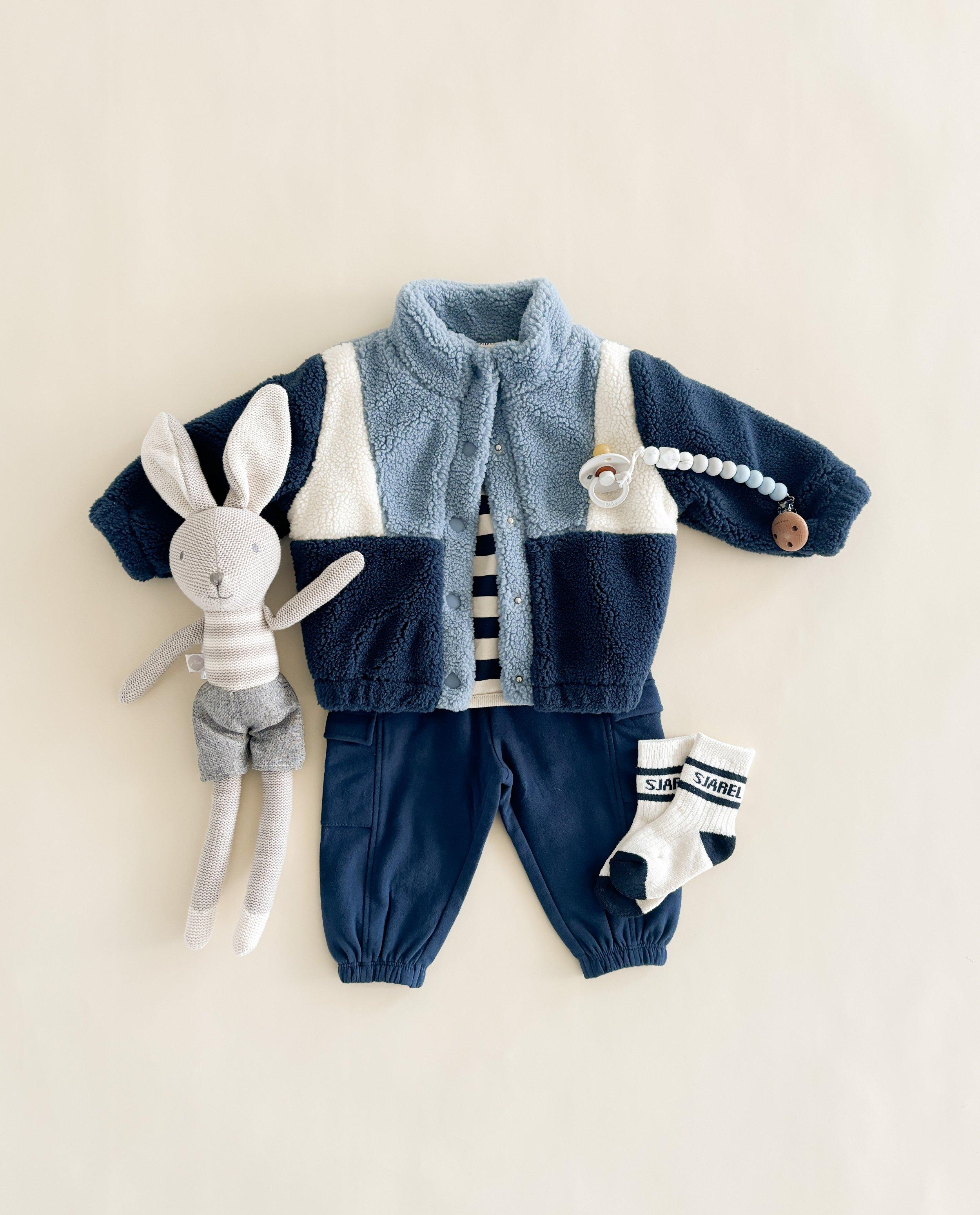 Blazers - Teddy vest met color block