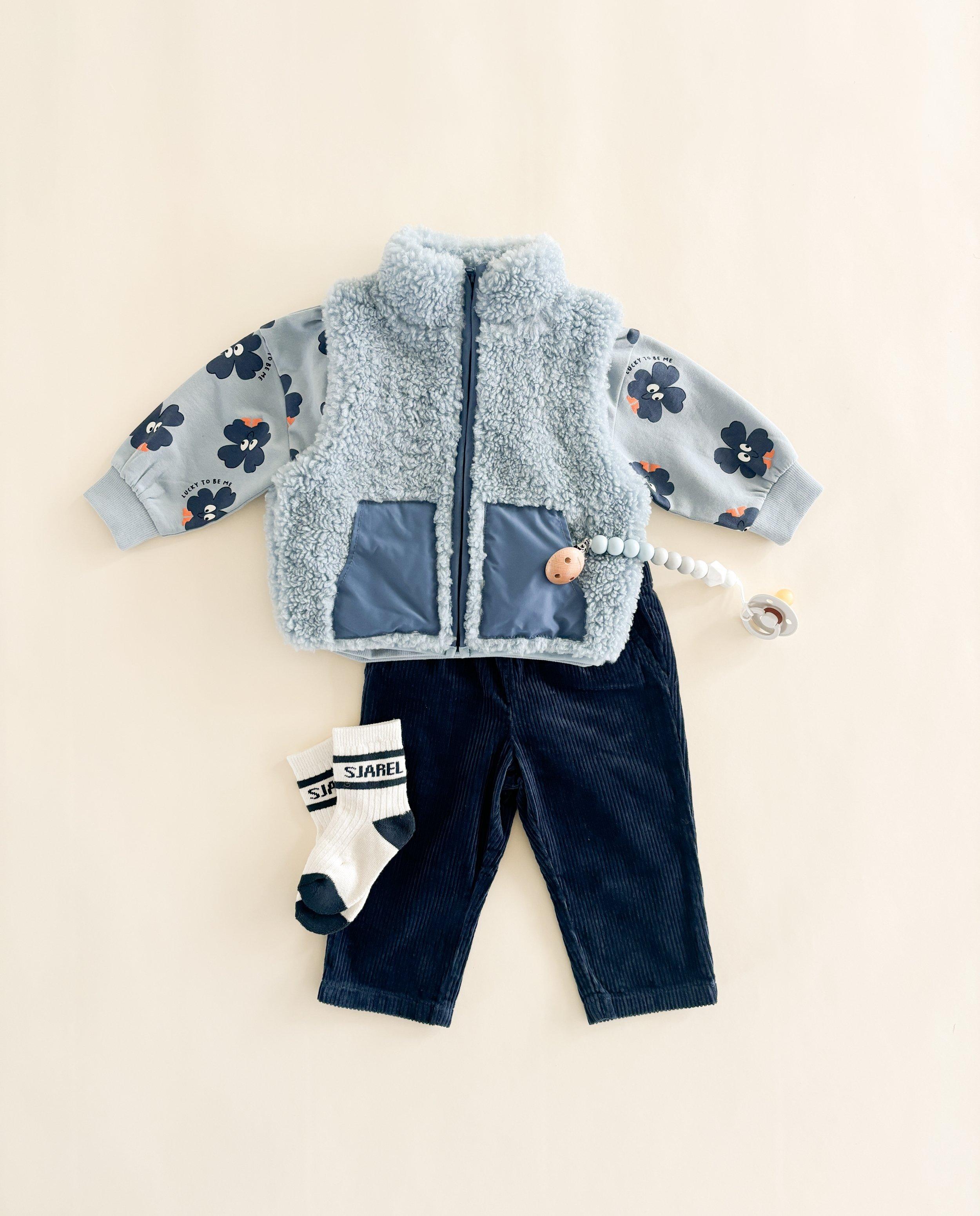 Blazers - Teddy vest met color block