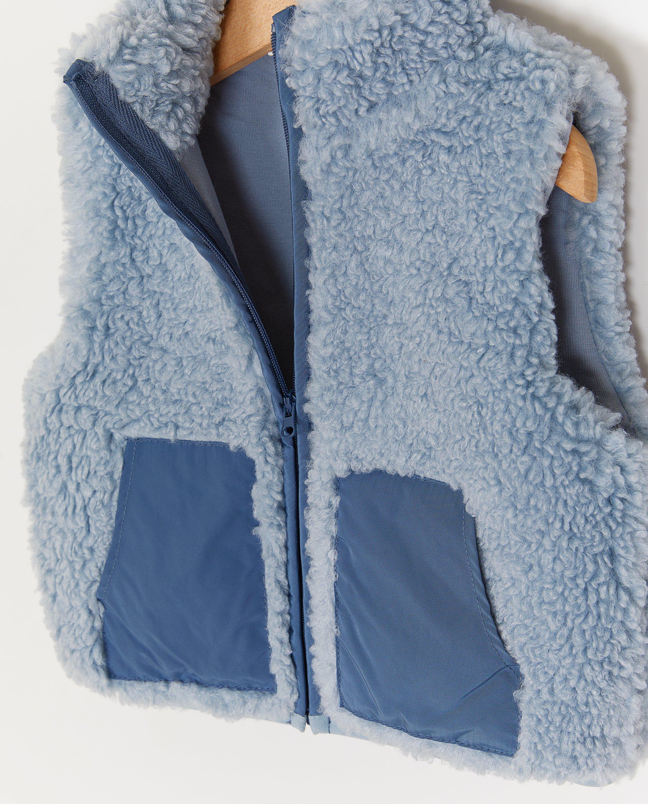 Blazers - Teddy vest met color block