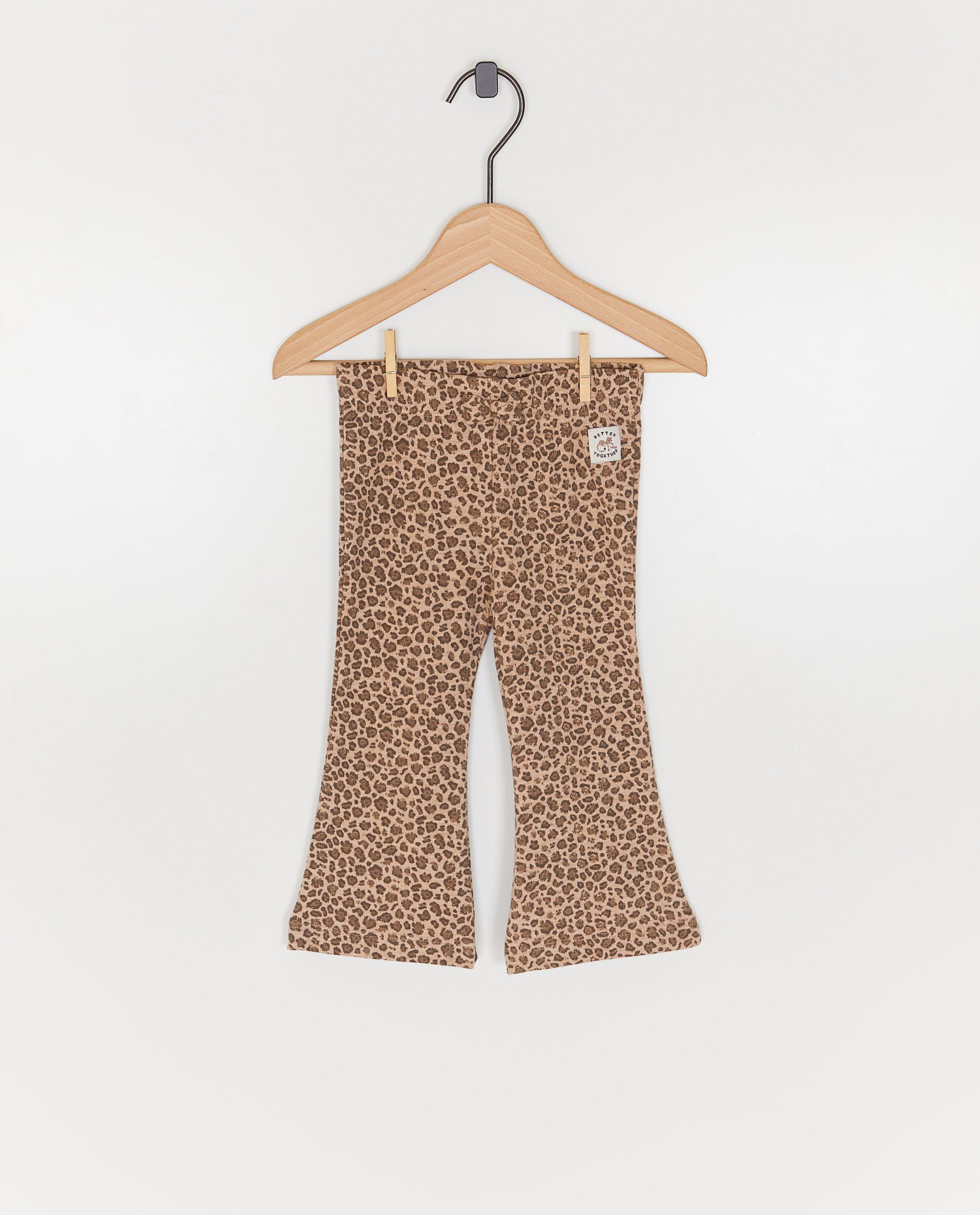 Pantalon avec imprimé léopard, flared fit - null - Feetje