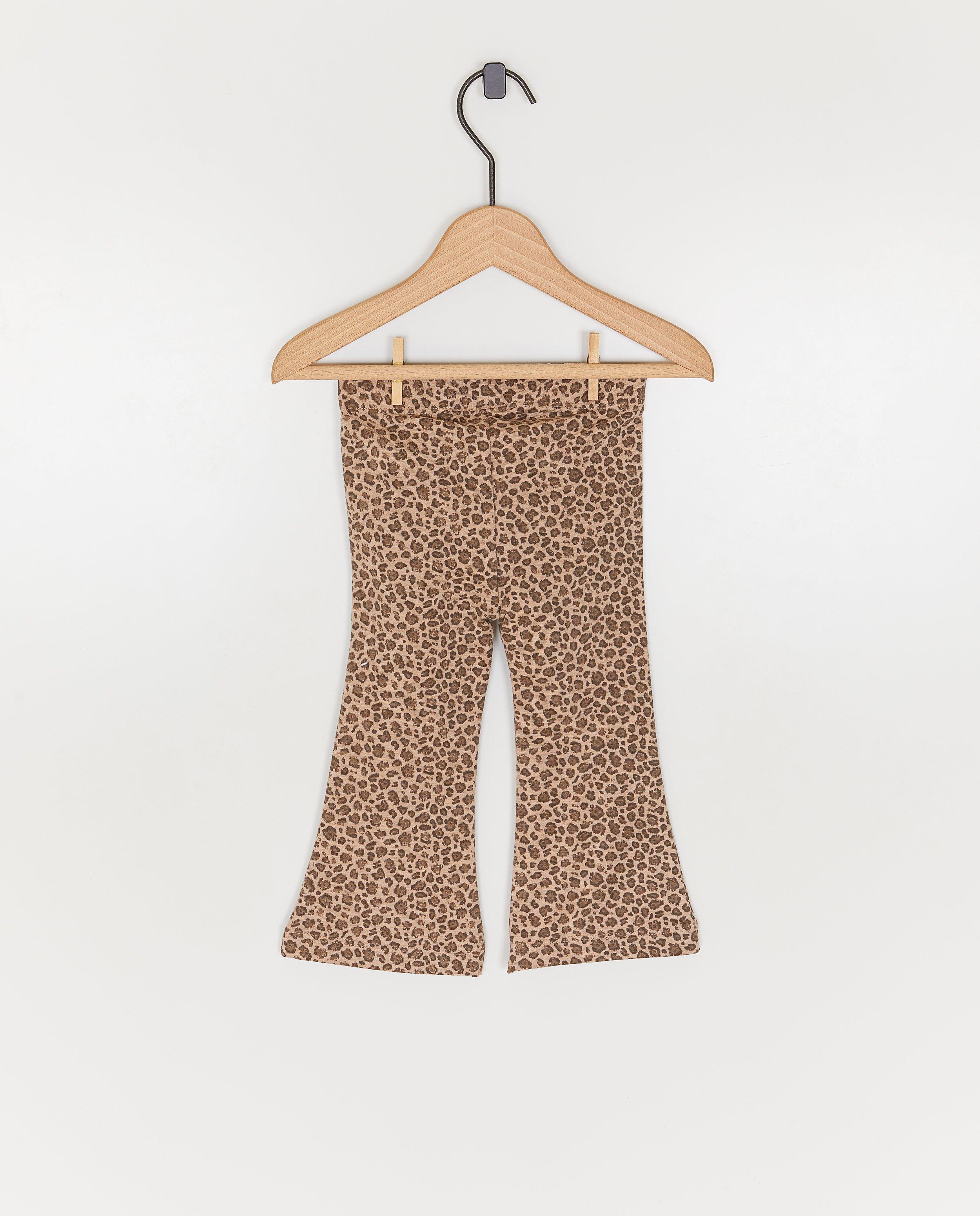 Pantalons - Pantalon avec imprimé léopard, flared fit