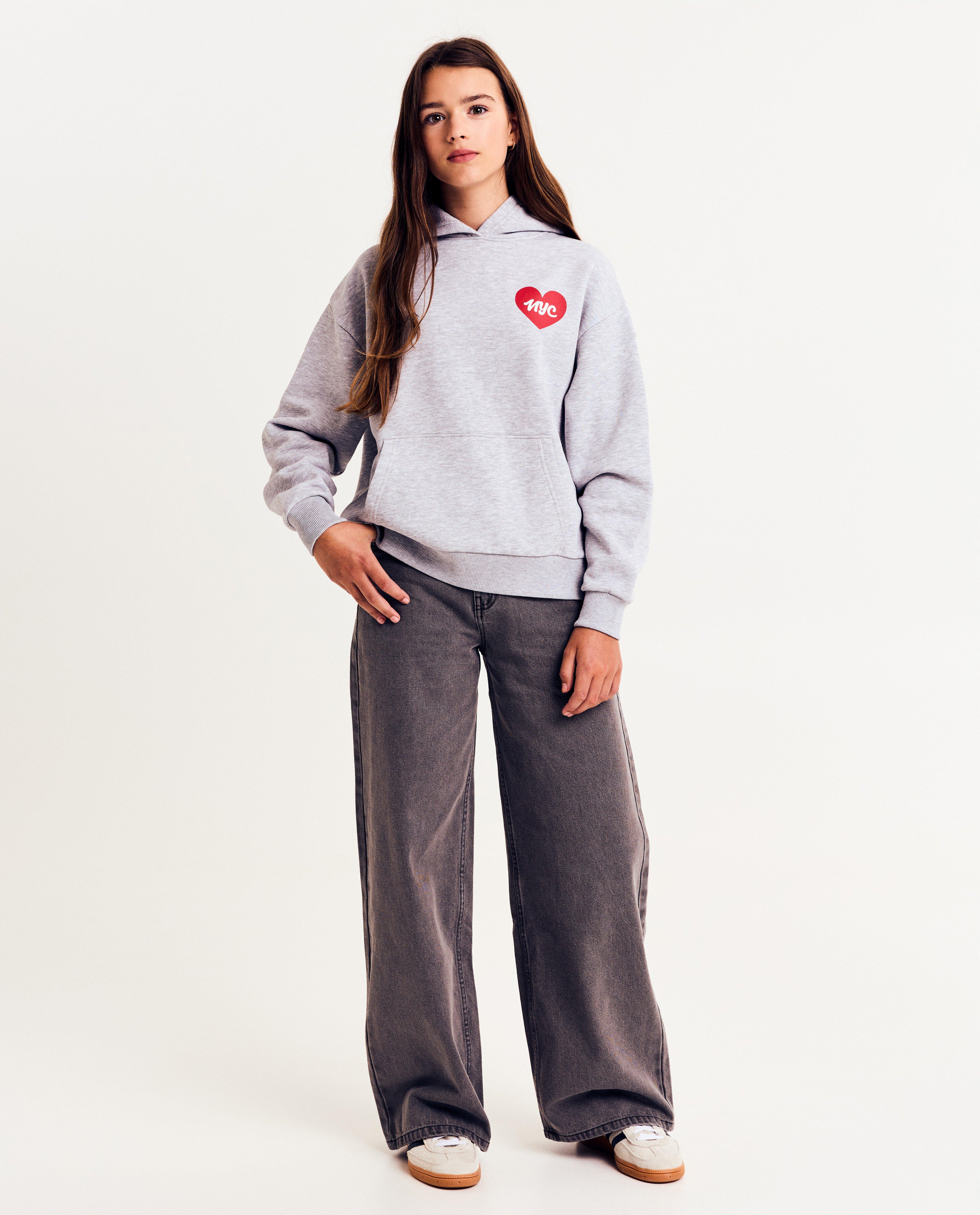 Jeans gris fonc&eacute;, coupe large - D&eacute;tails du produit - gris fonc&eacute; - image num&eacute;ro 1