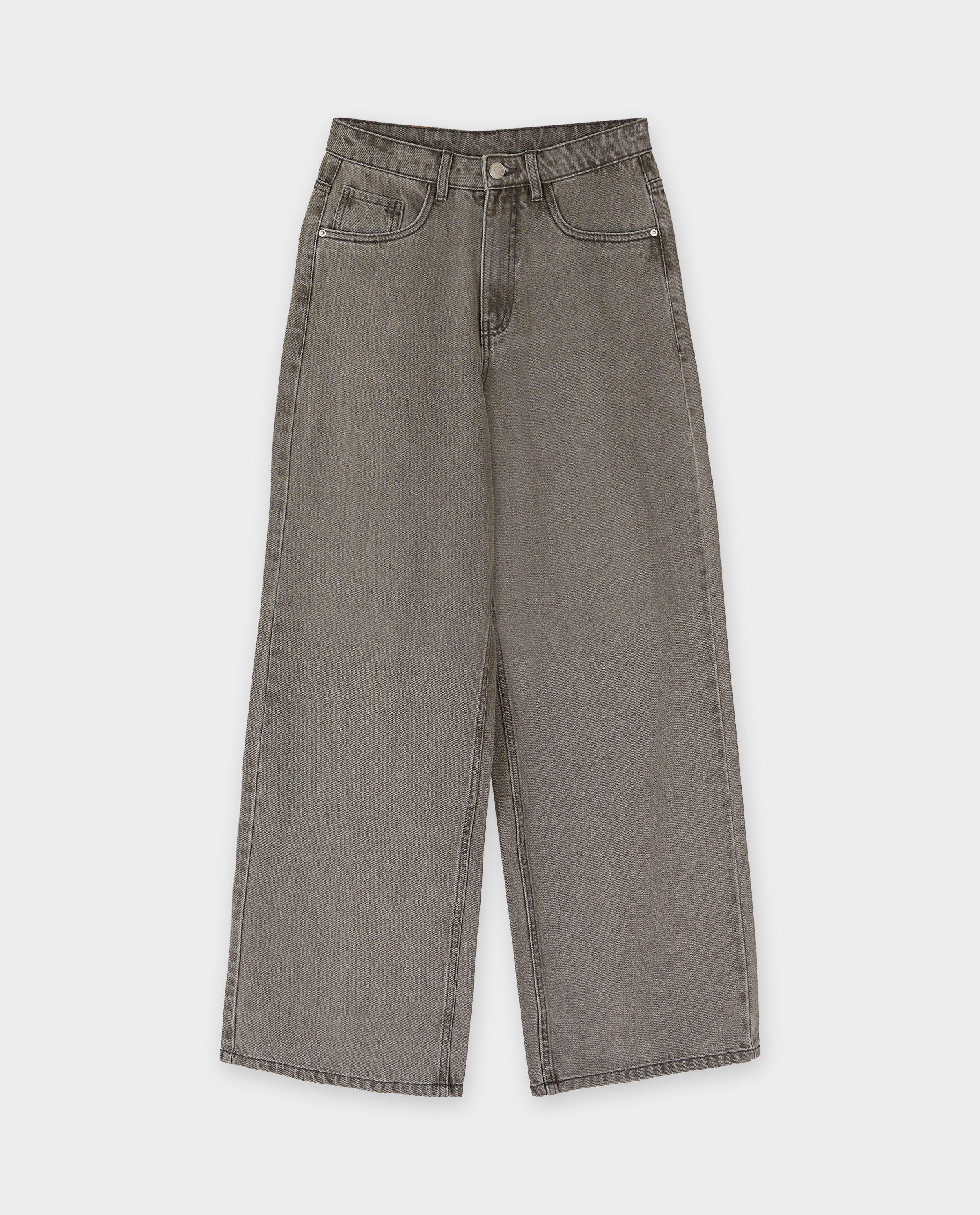 Jeans gris fonc&eacute;, coupe large - D&eacute;tails du produit - gris fonc&eacute; - image num&eacute;ro 4