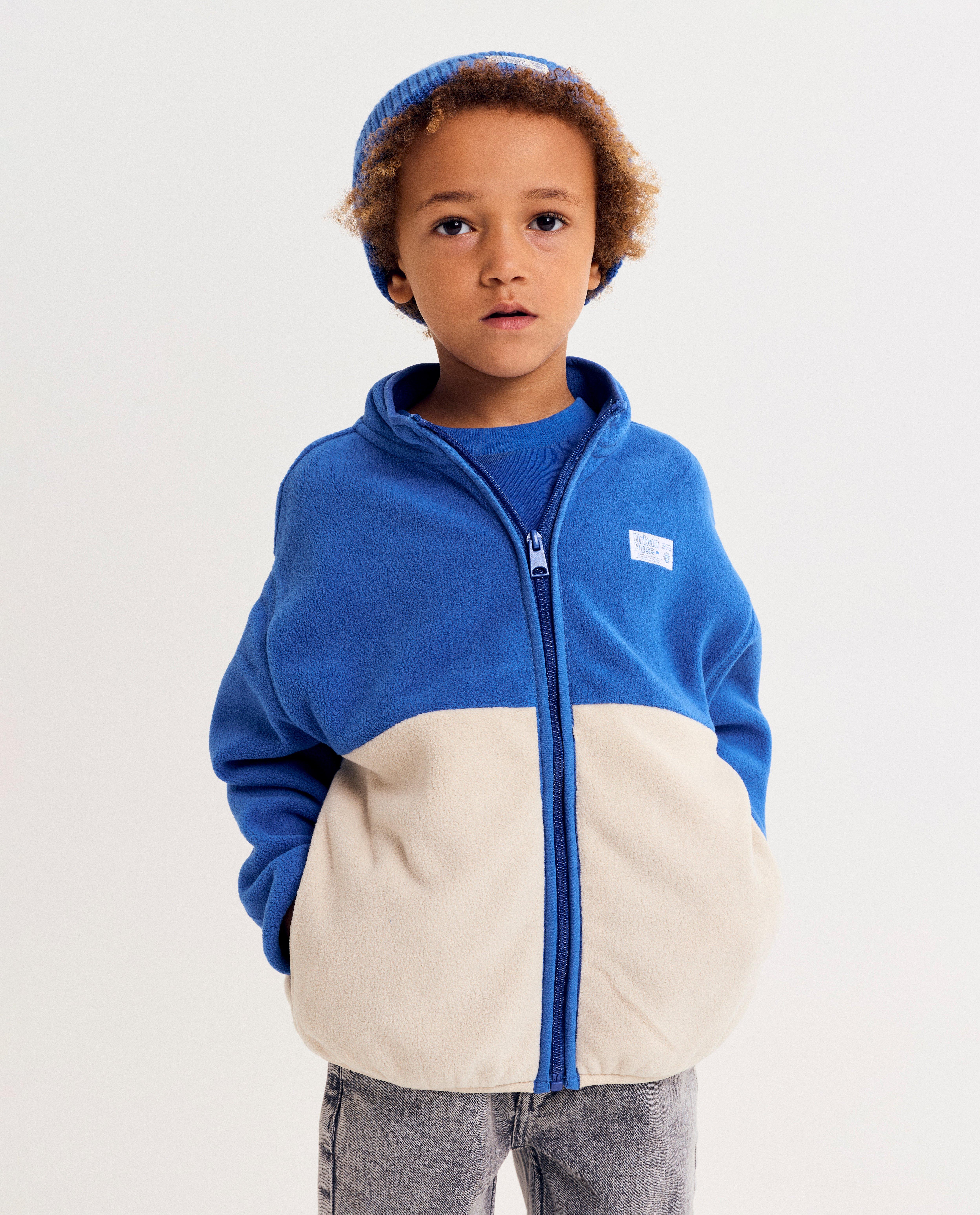 Fleece vest met color block - Product Detail - felblauw - afbeelding nummer 1