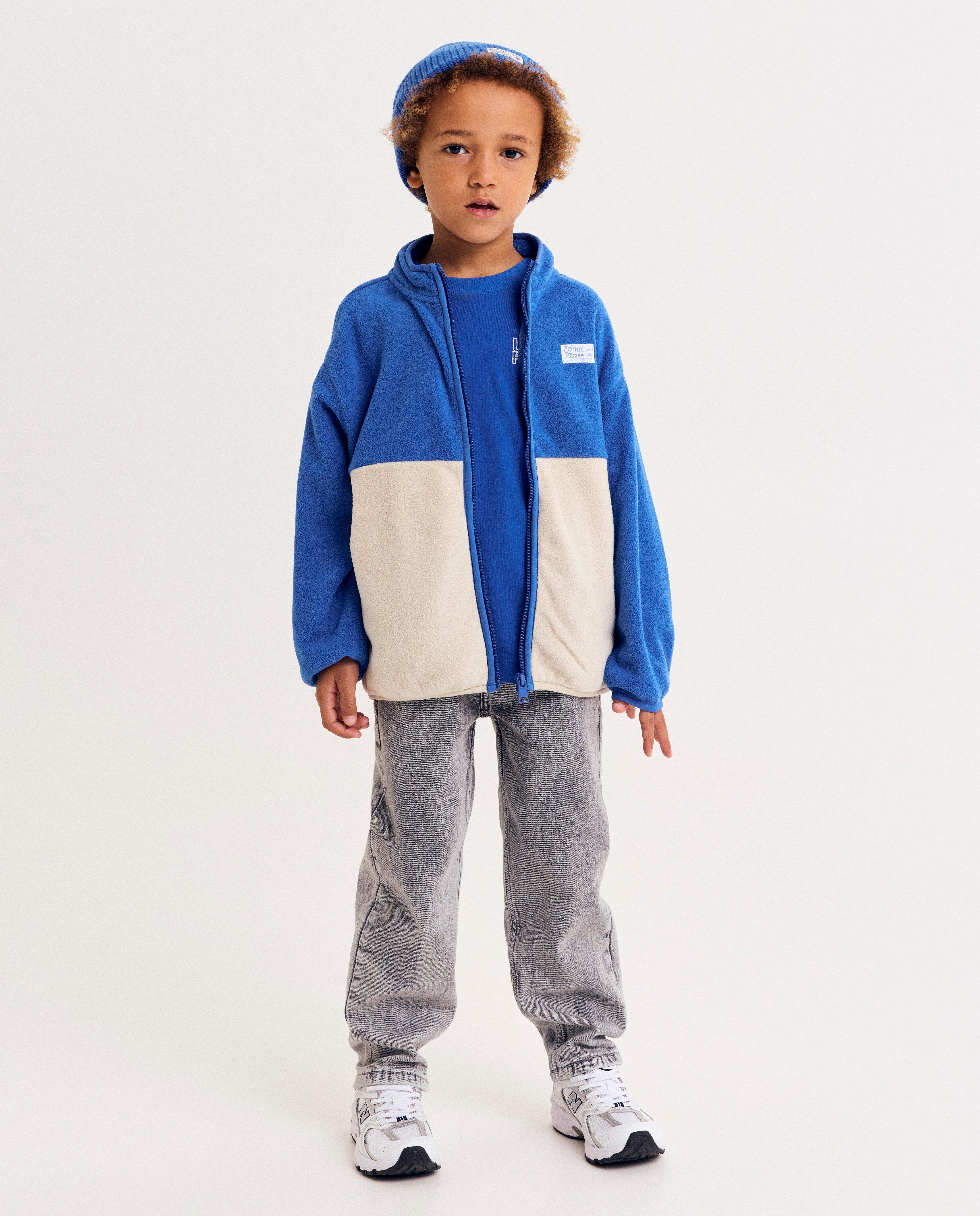 Fleece vest met color block - Product Detail - felblauw - afbeelding nummer 2