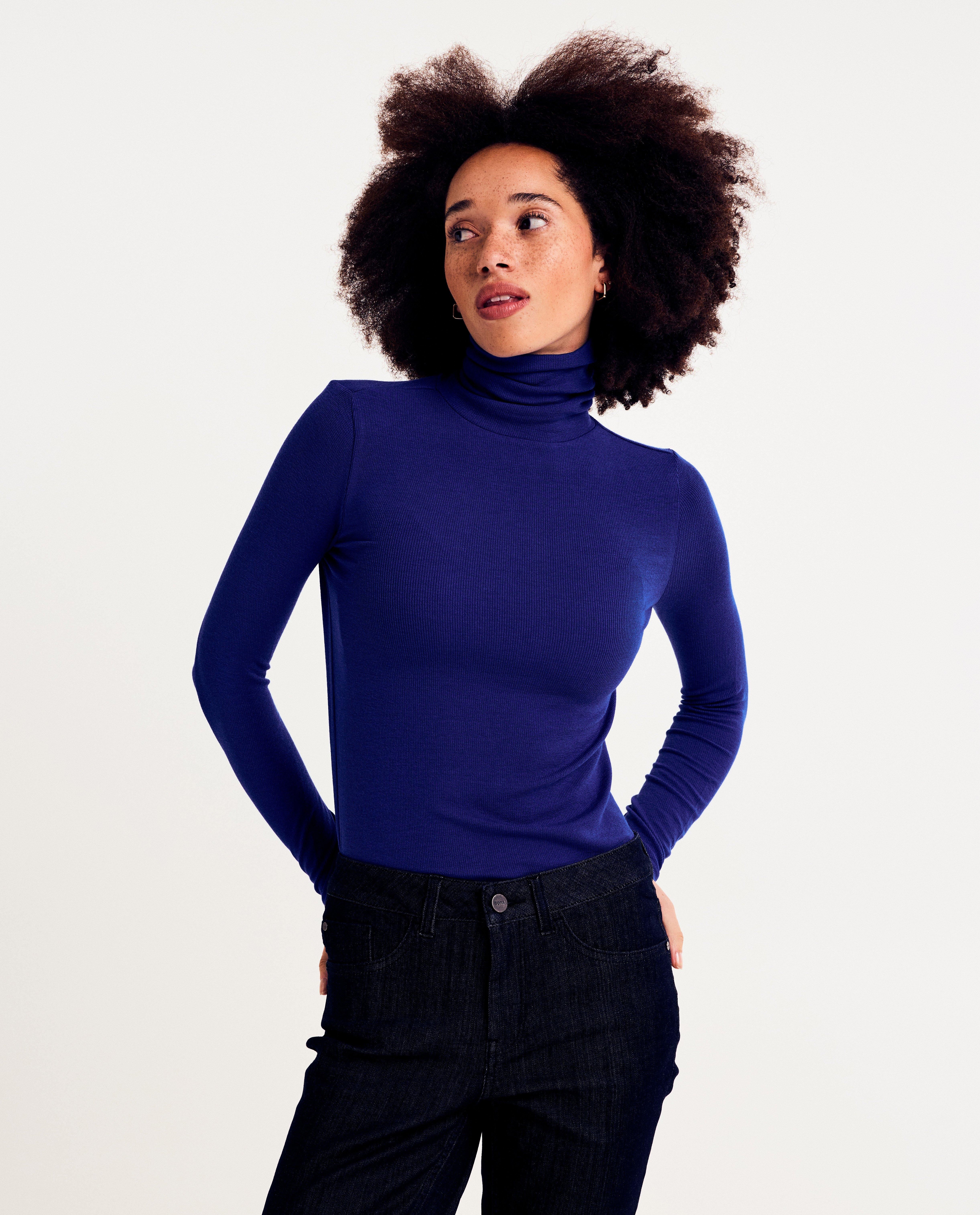 Rolkraagtrui met strepen - Product Detail - blauw - afbeelding nummer 1