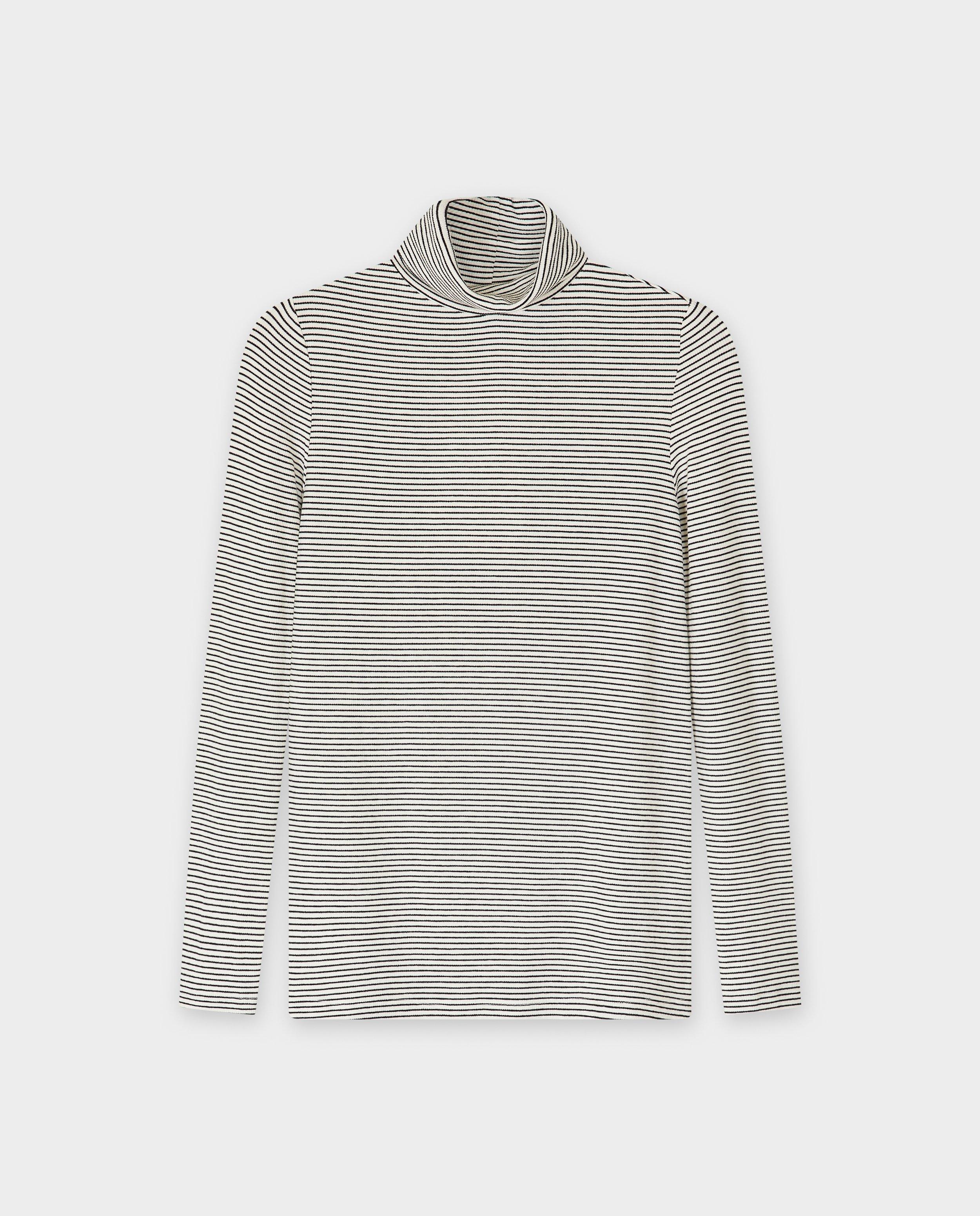 Rolkraagtrui met strepen - Product Detail - wit - afbeelding nummer 4
