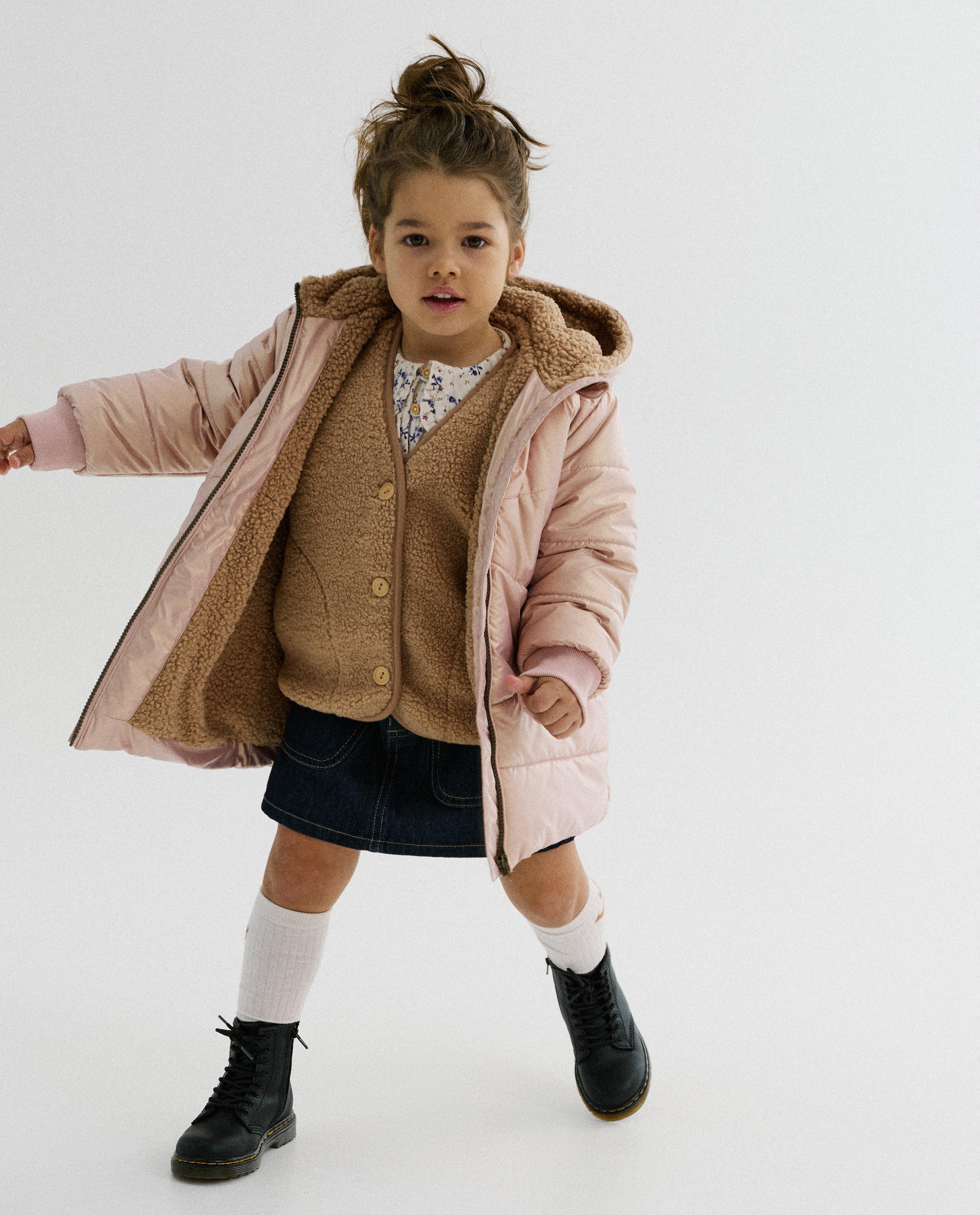 Poncho's en teddy's - Jas met doorgestikt patroon, 92-134