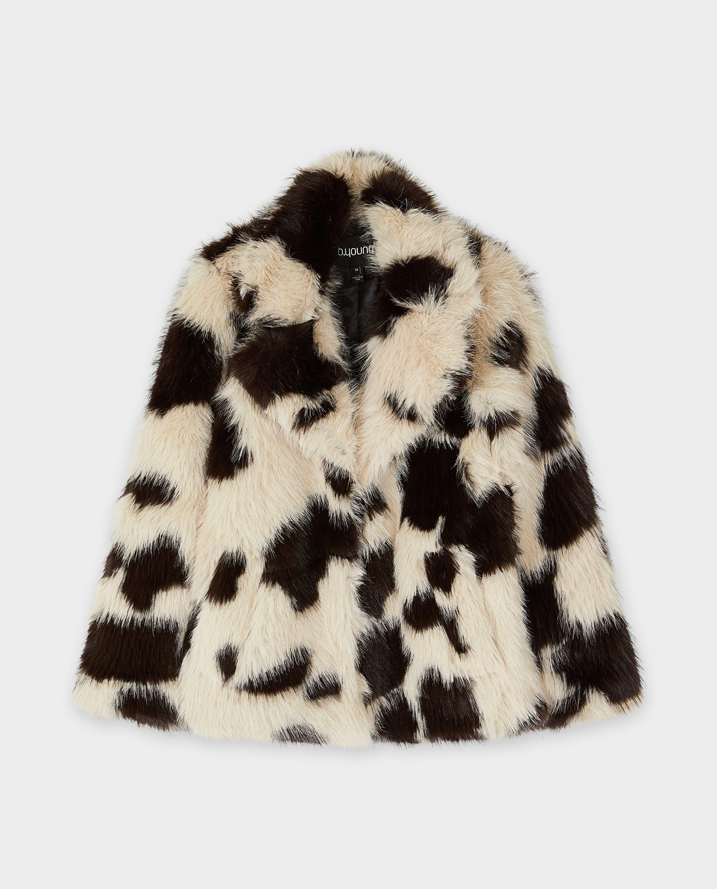 Faux fur jas met print - Product Detail - wit - afbeelding nummer 5