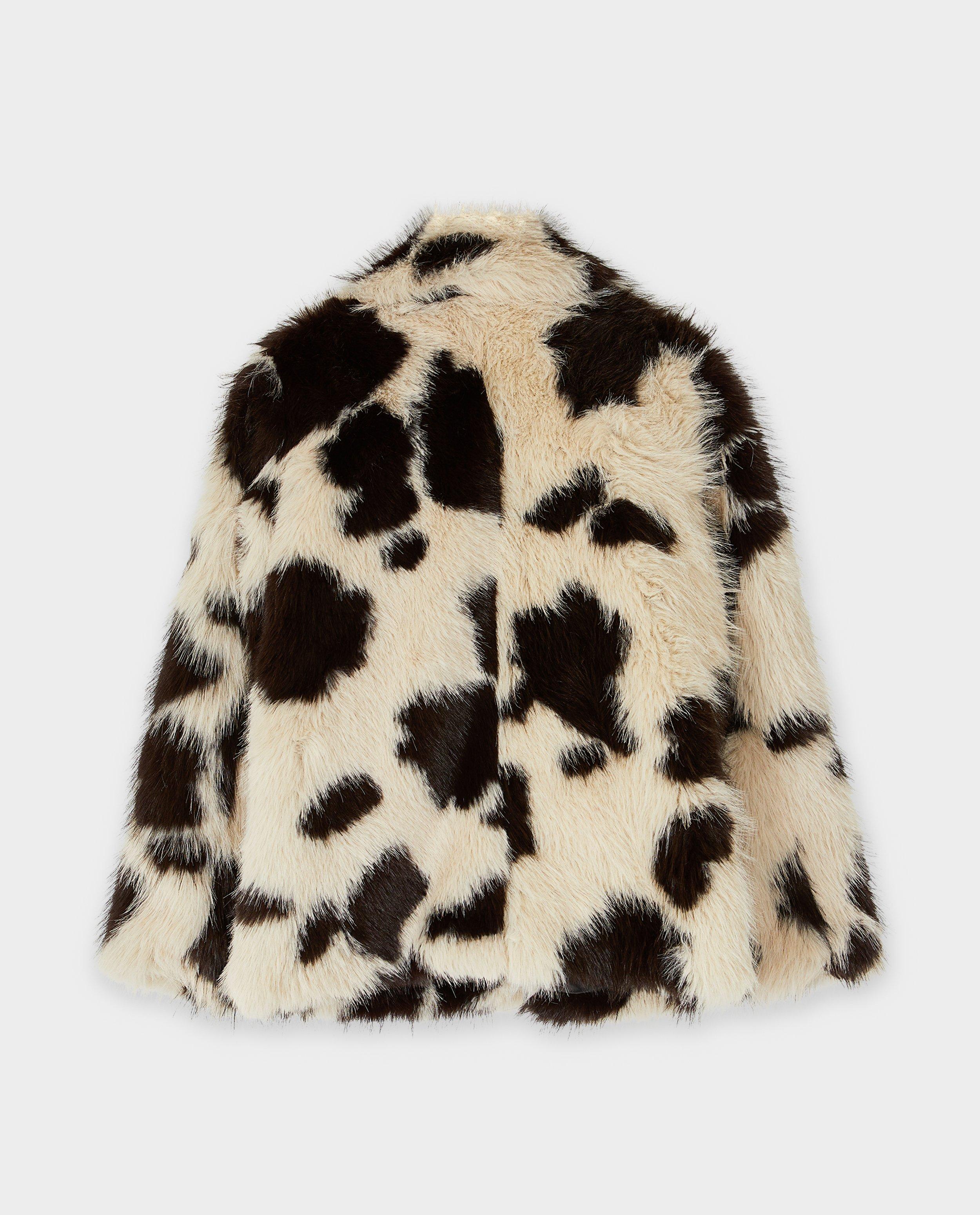 Faux fur jas met print - Product Detail - wit - afbeelding nummer 6