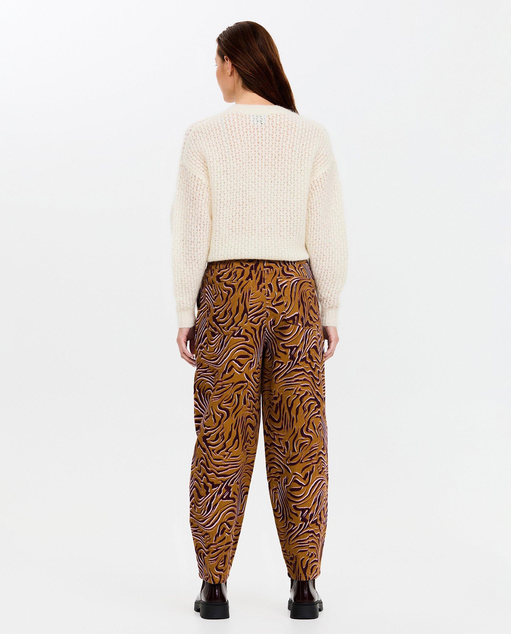 Pantalons - Jean à imprimé zèbre, straight fit