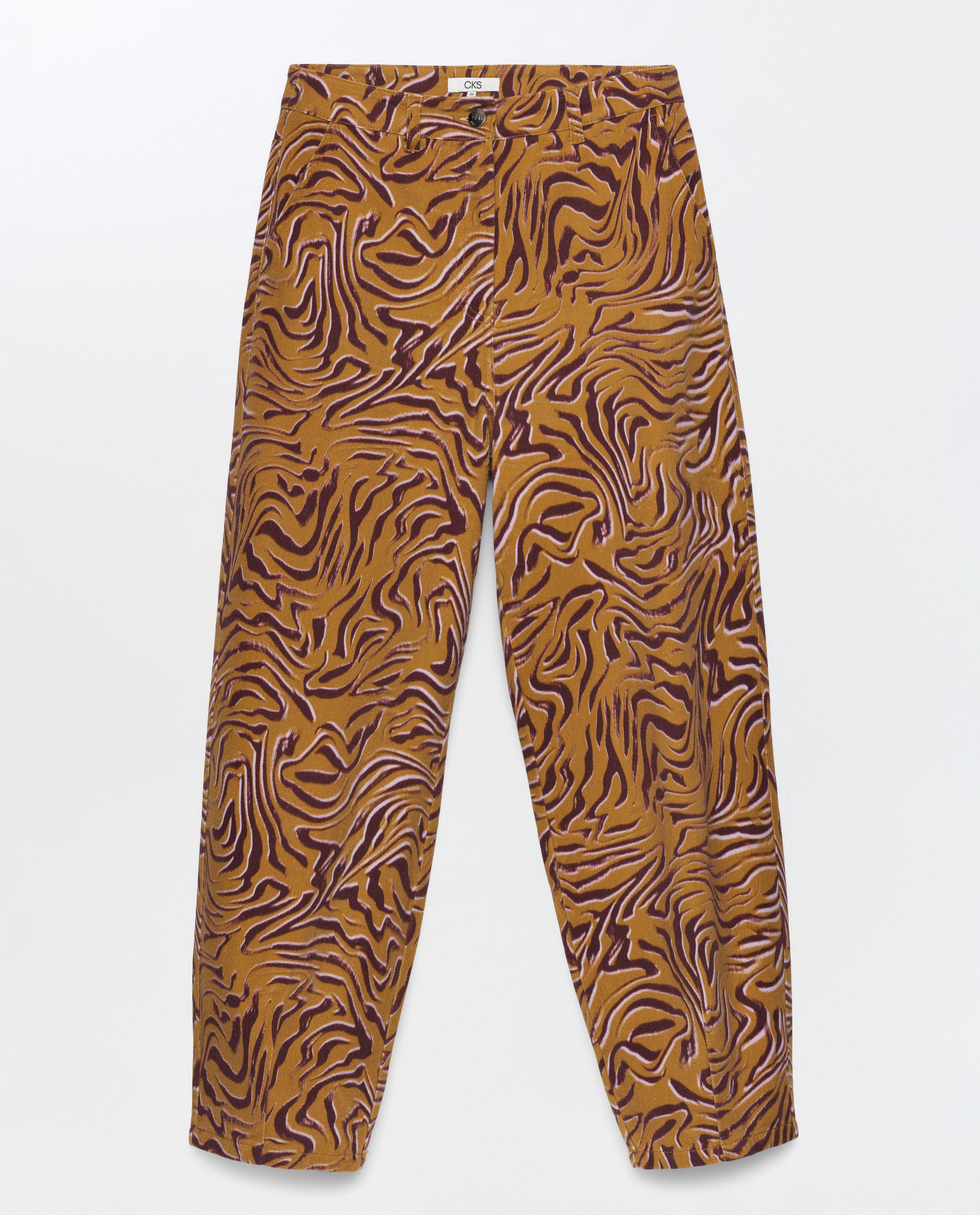 Pantalons - Jean à imprimé zèbre, straight fit