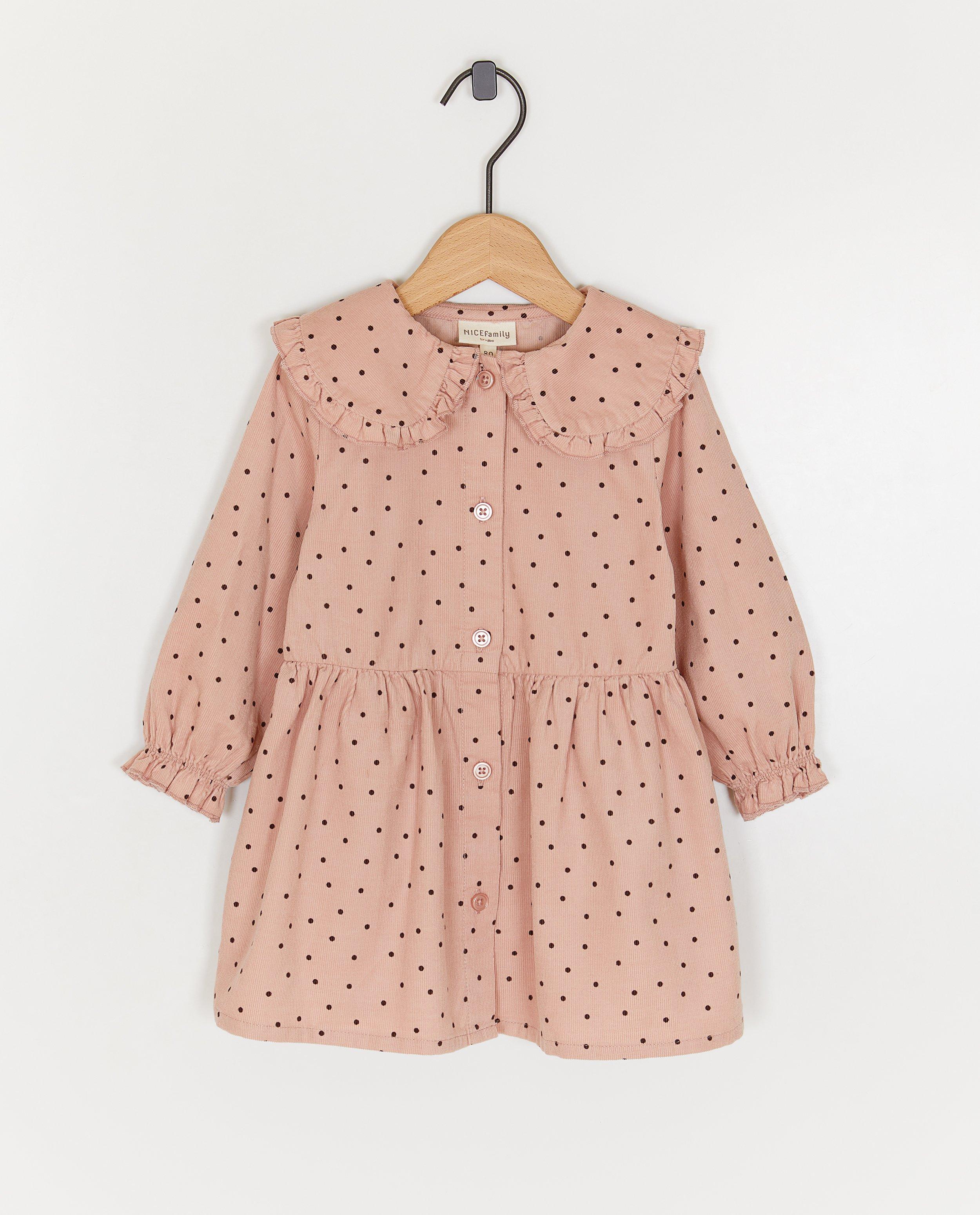 Robe en velours côtelé à pois, 62-92