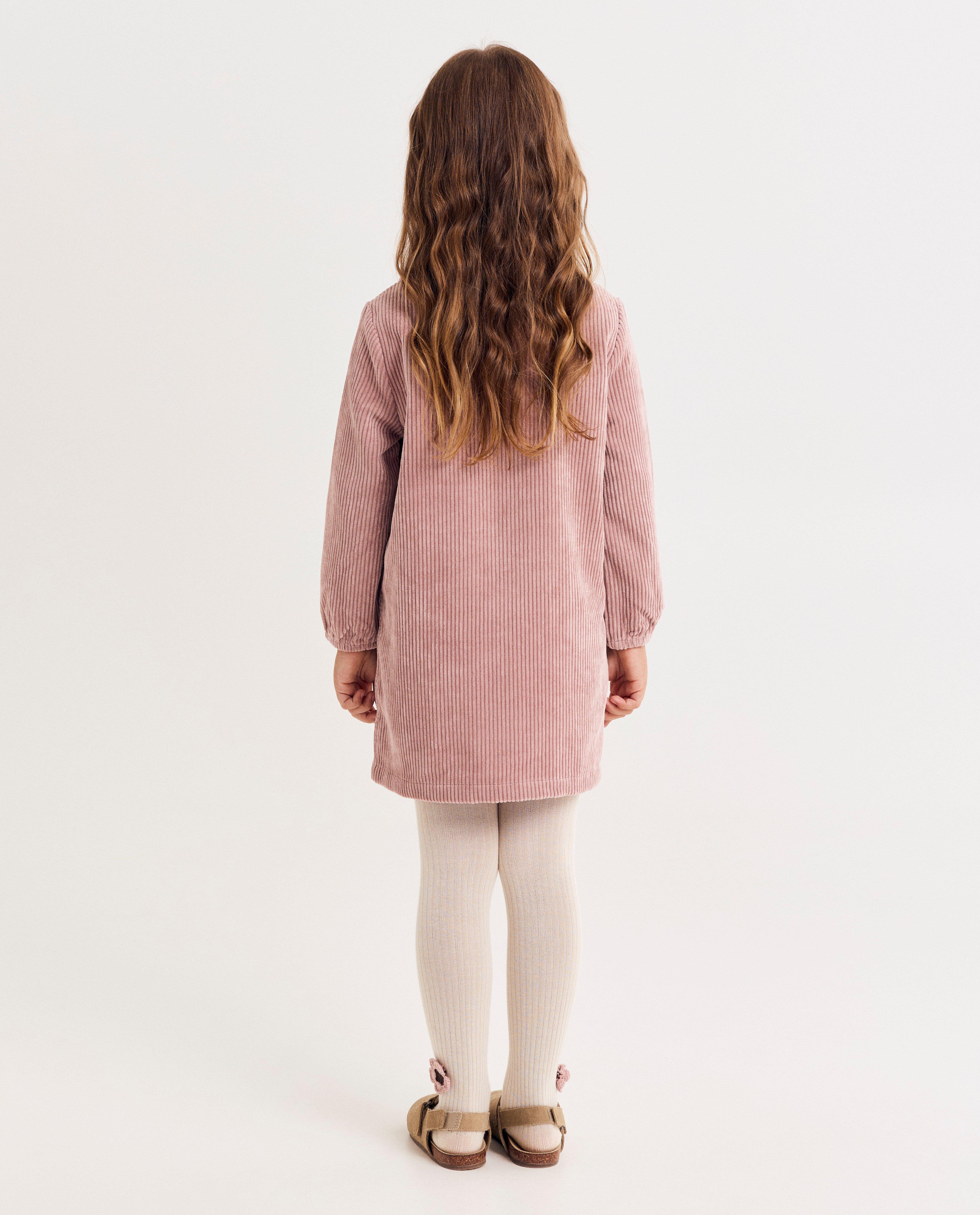 Robe rose en velours c&ocirc;tel&eacute;, 98-128 - D&eacute;tails du produit - rose - image num&eacute;ro 2