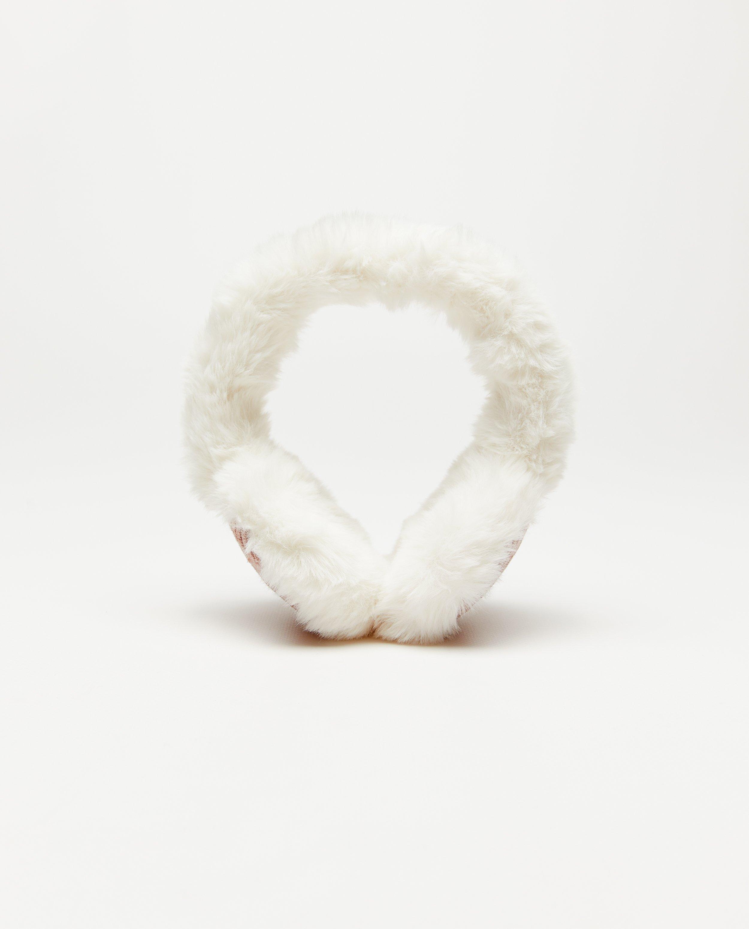 Cache-oreilles en peluche avec du velours c&ocirc;tel&eacute; - D&eacute;tails du produit - rose - image num&eacute;ro 5