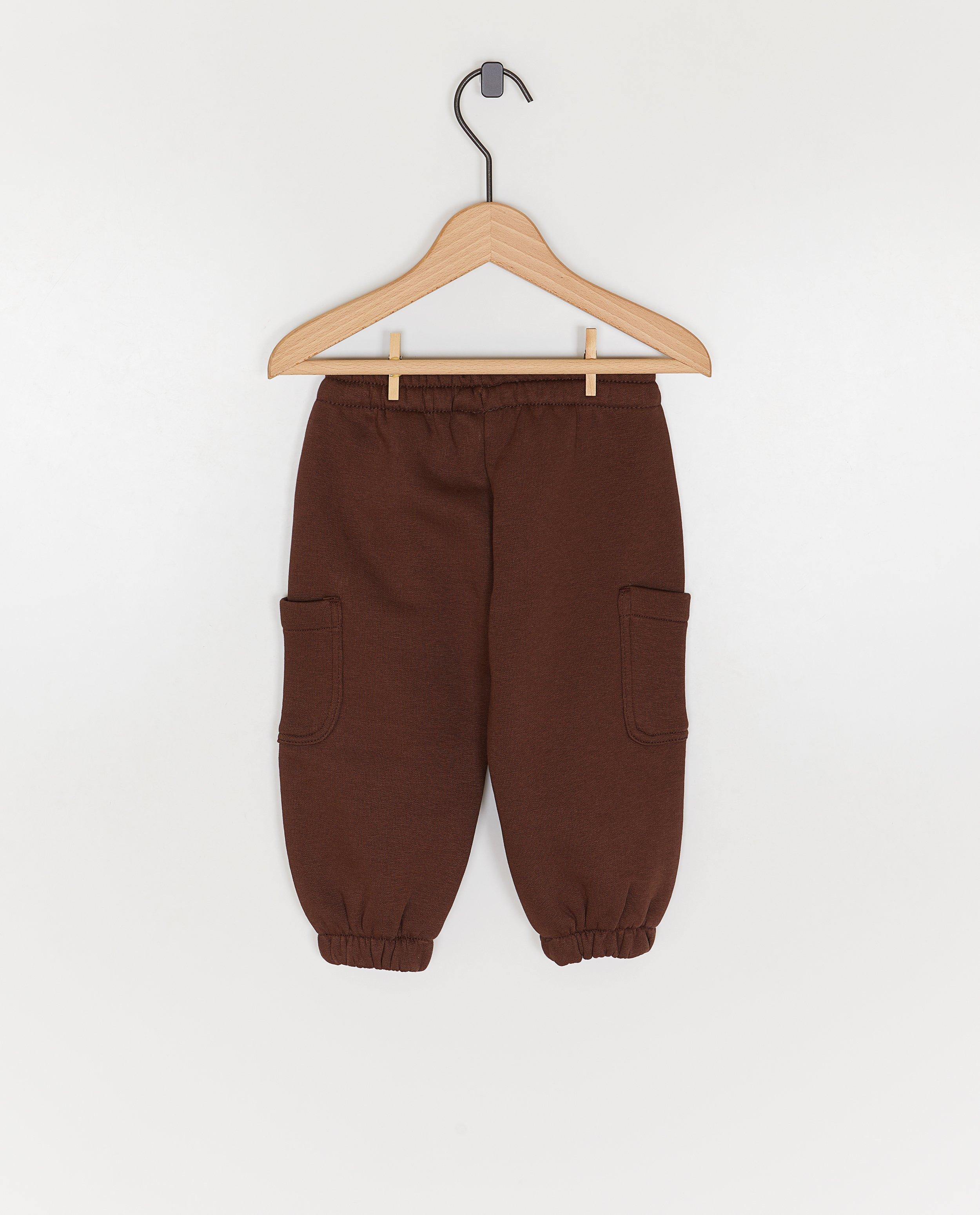 Broeken - Bruine joggingbroek, loose fit, 62-92