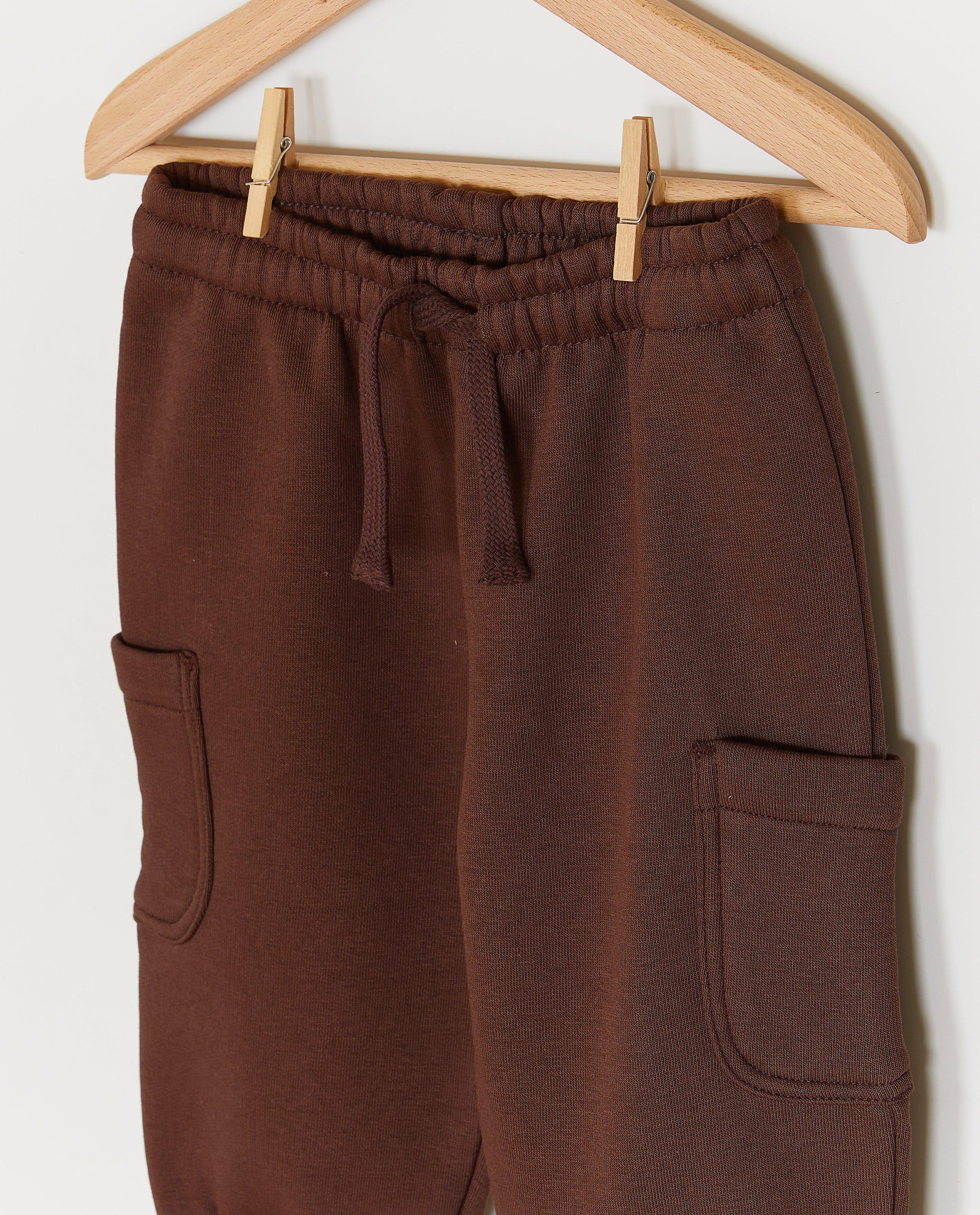 Broeken - Bruine joggingbroek, loose fit, 62-92