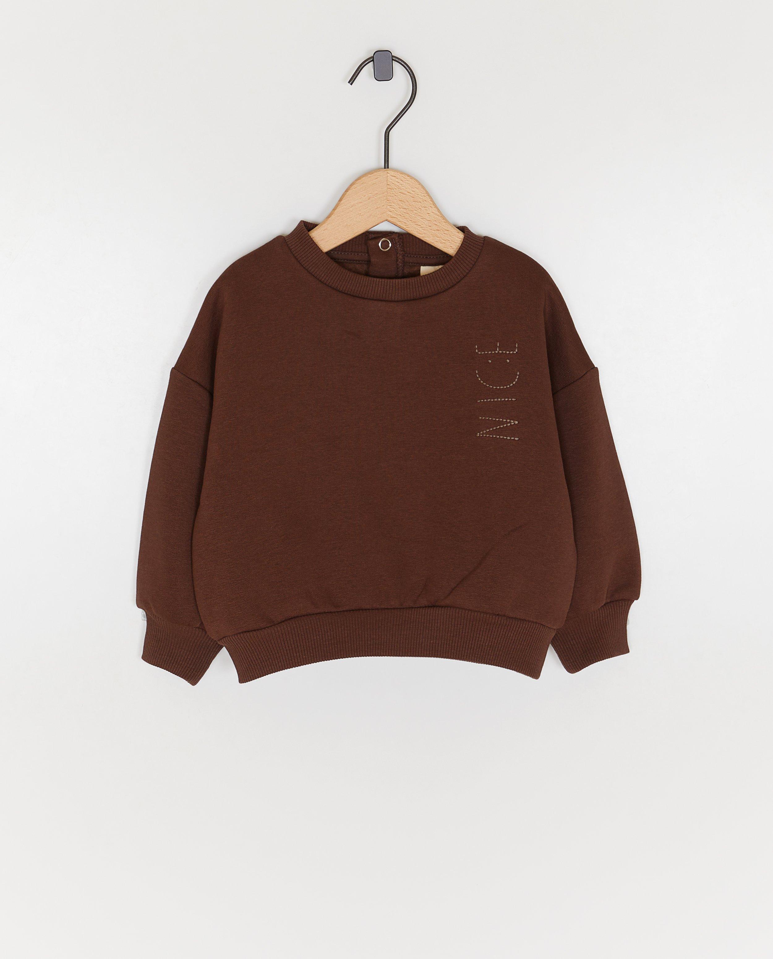 Sweater met geborduurd opschrift NICE, loose fit, 62-92 - NICEfamily