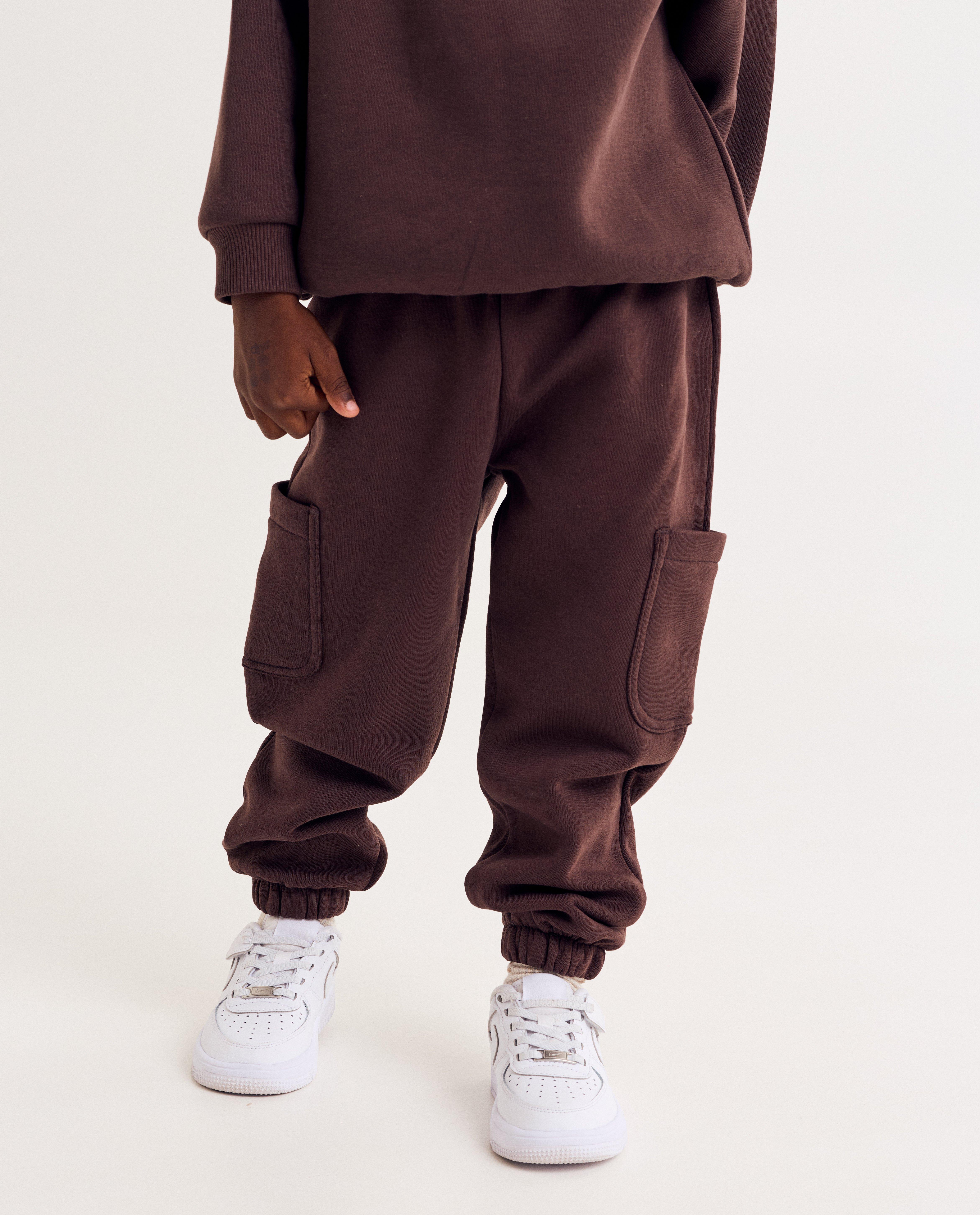 Pantalons - Pantalon de jogging brun, extra loose fit, 98-128