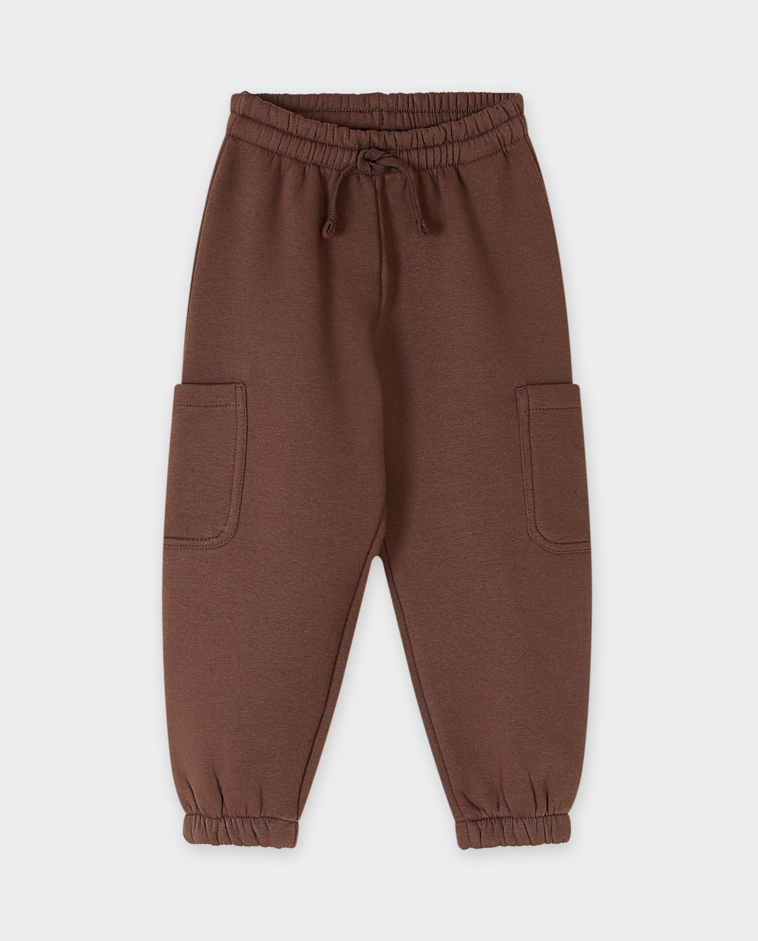 Broeken - Bruine joggingbroek, extra loose fit, 98-128