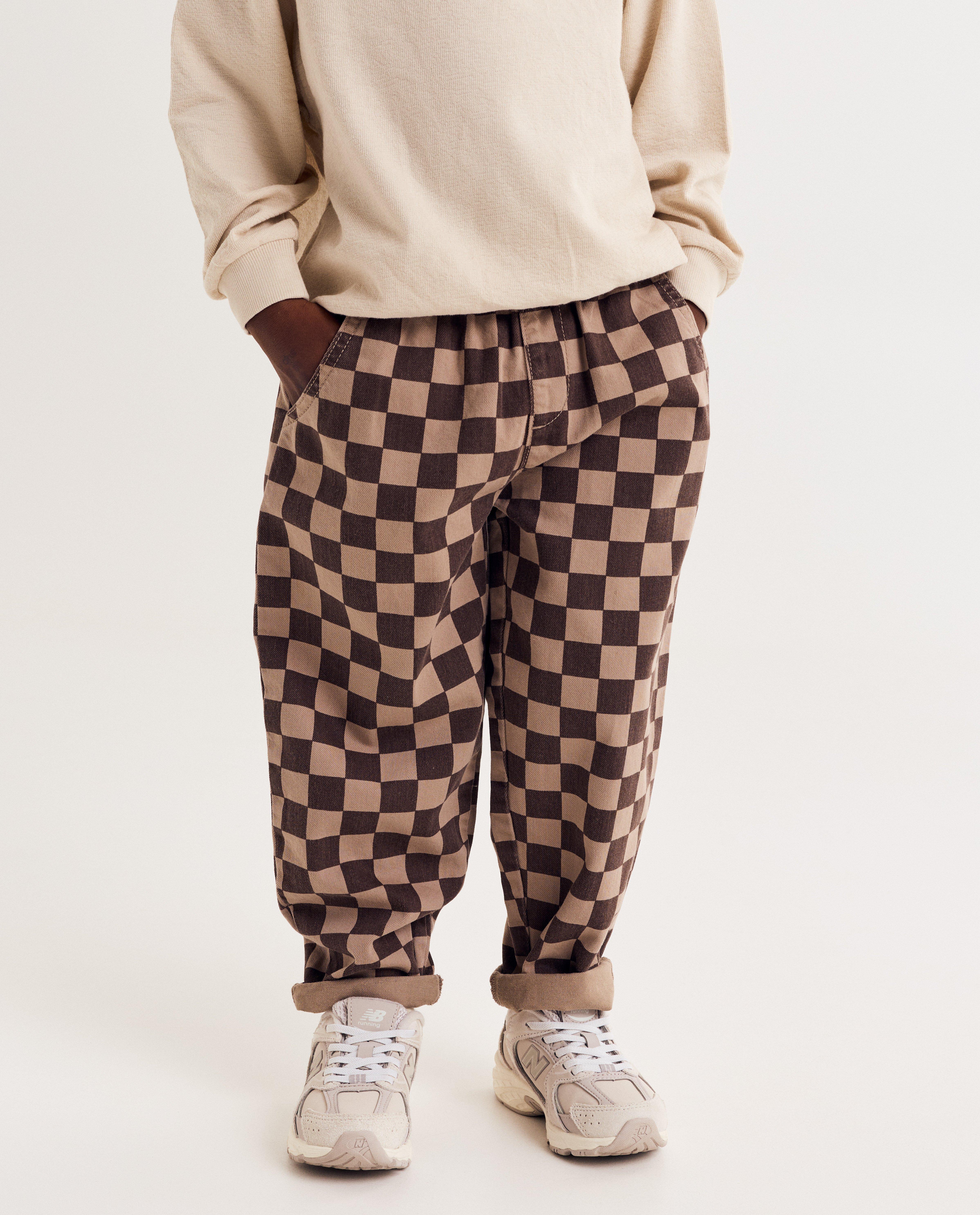 Broeken - Broek met ruiten, baggy fit, 98-128