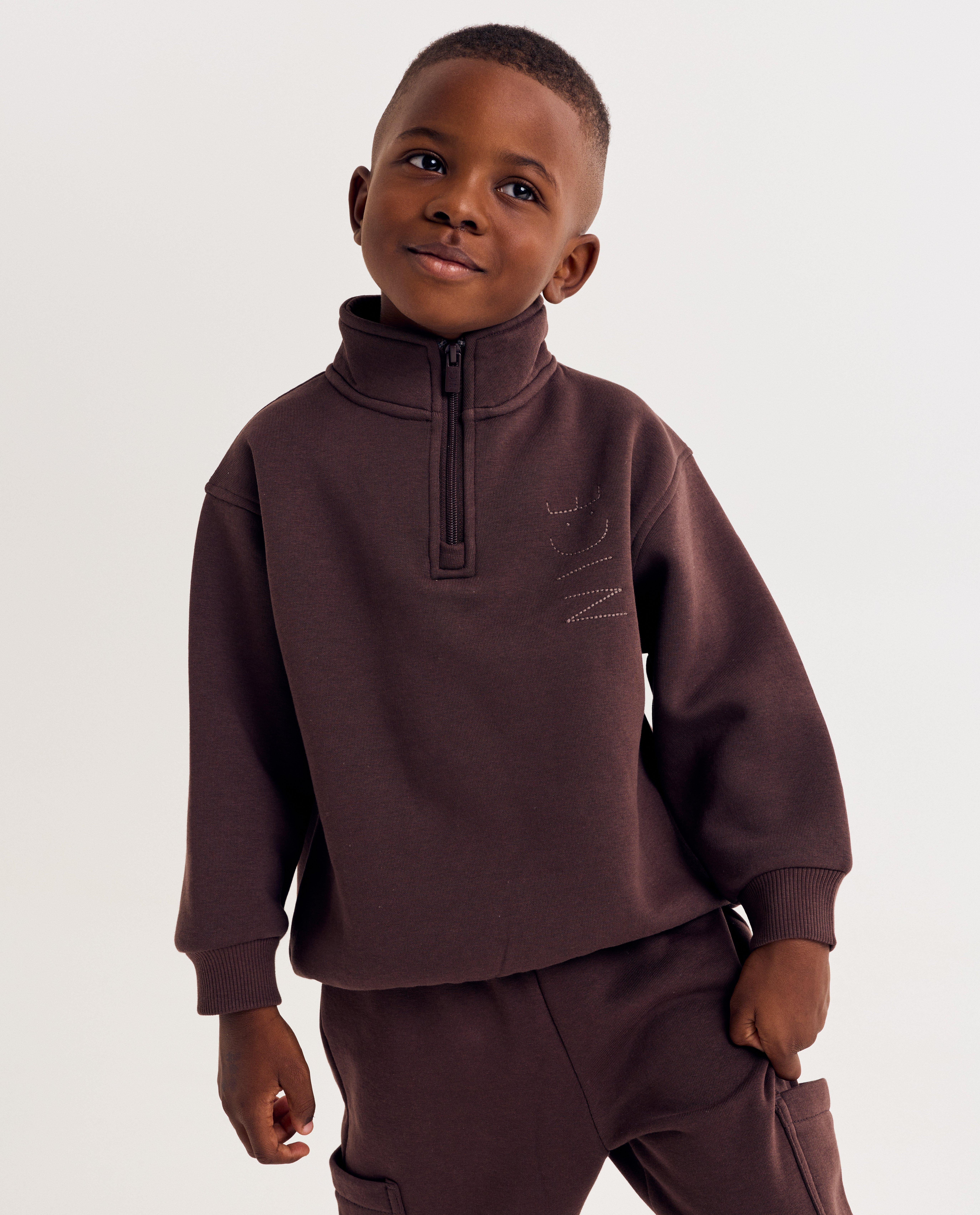 Sweater met geborduurd opschrift NICE, 98-128 - null - NICEfamily