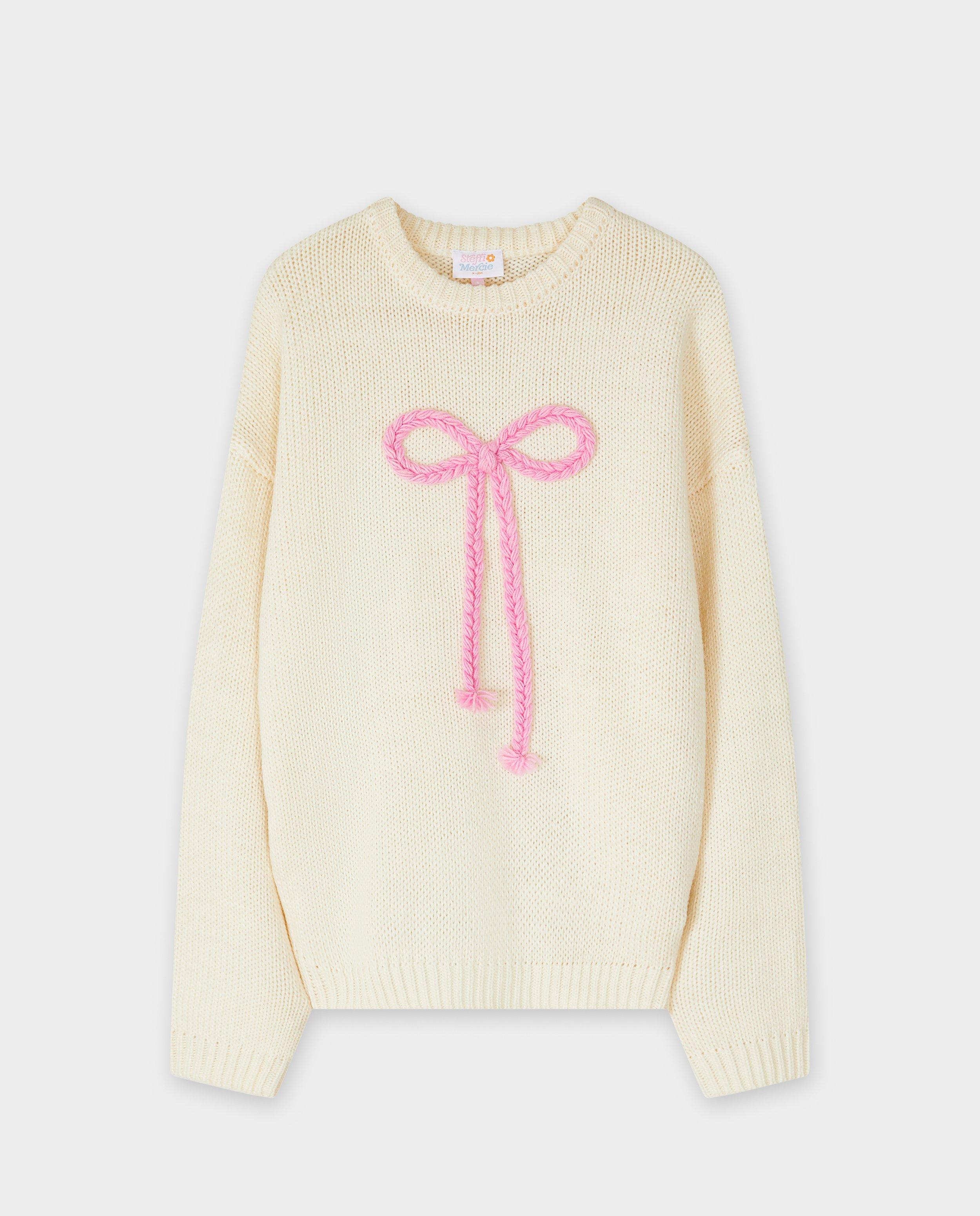 Trui met gebreide strik, oversized fit, XS-L - Product Detail - wit - afbeelding nummer 5