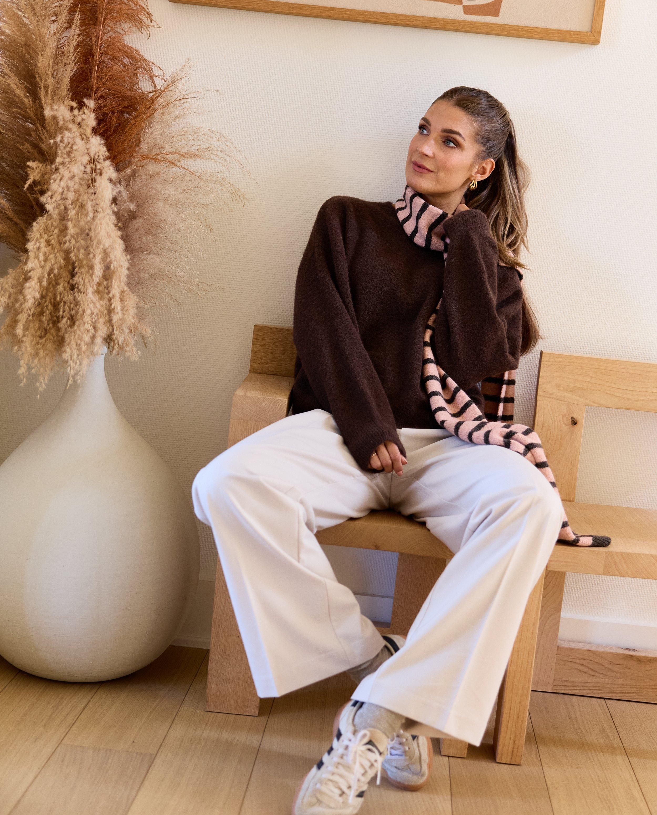 Beige broek, loose fit