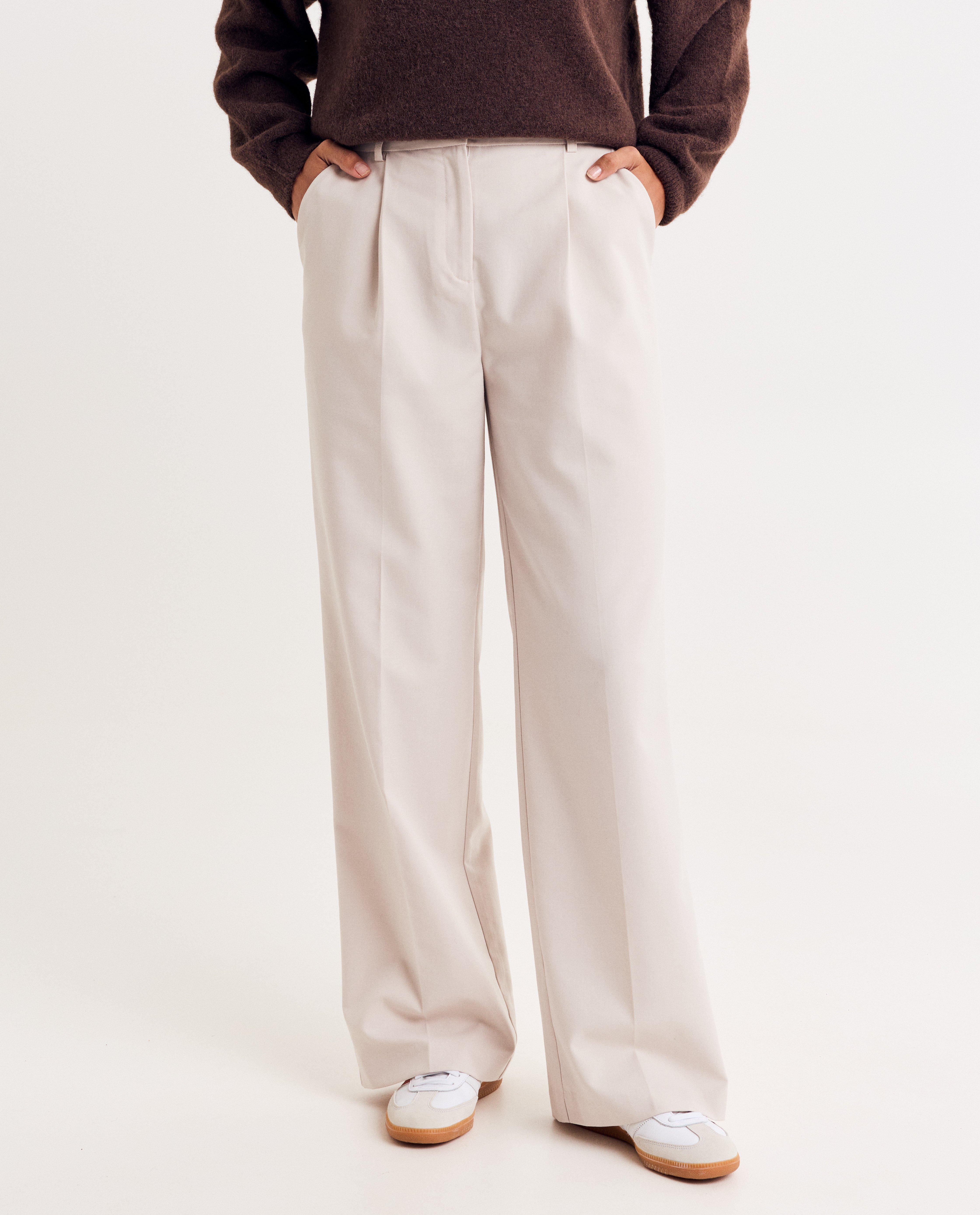 Broeken - Beige broek, loose fit