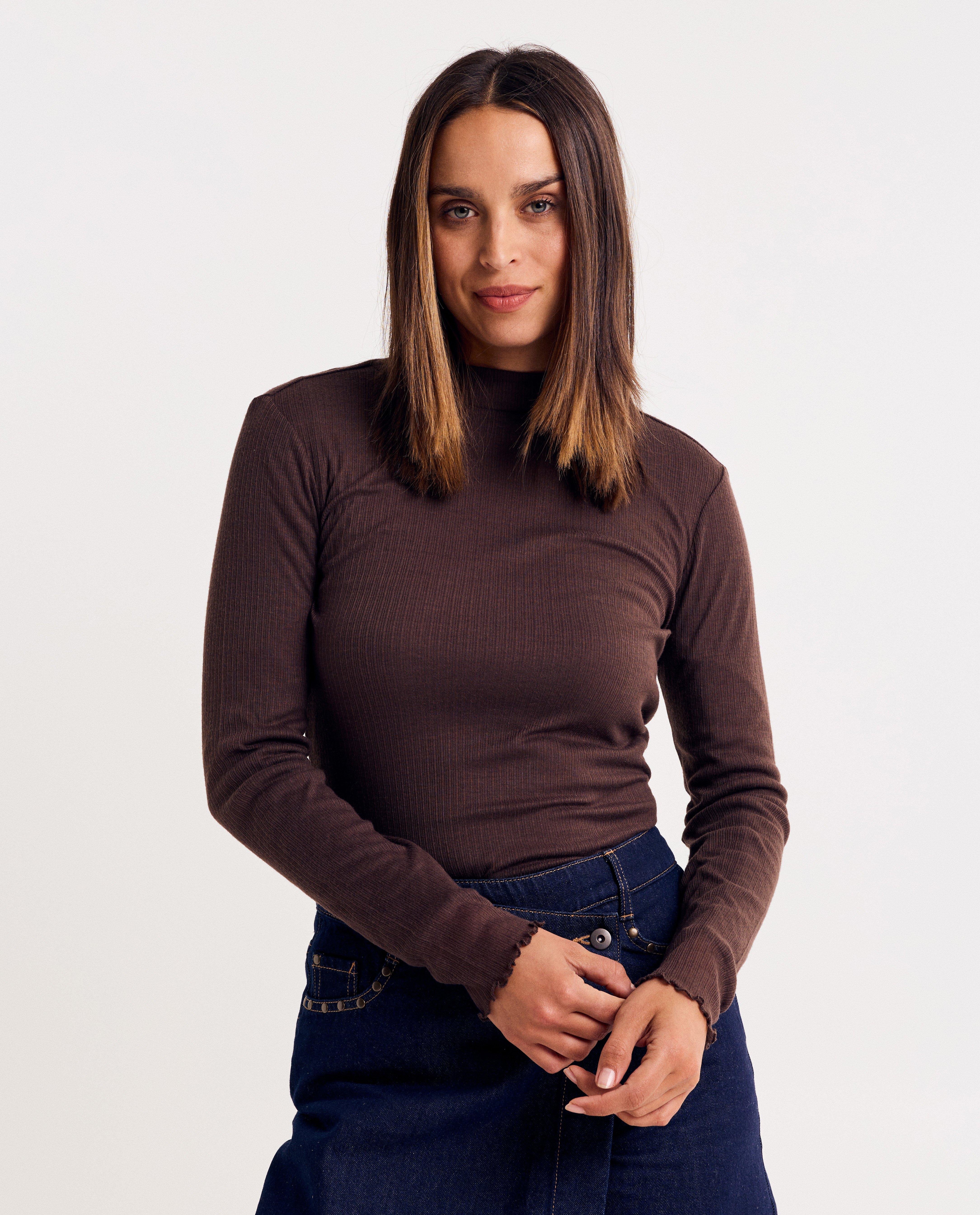 Longsleeve met fijne rib