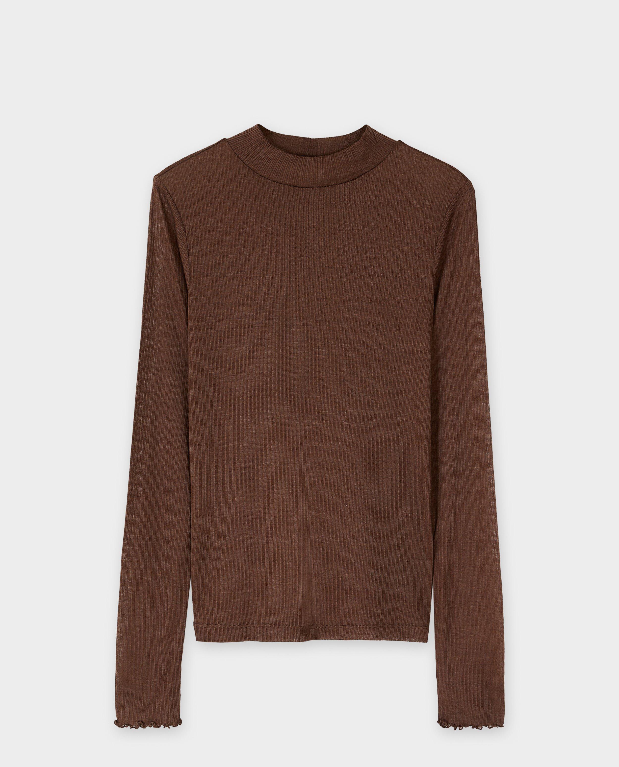 T-shirts - Longsleeve met fijne rib