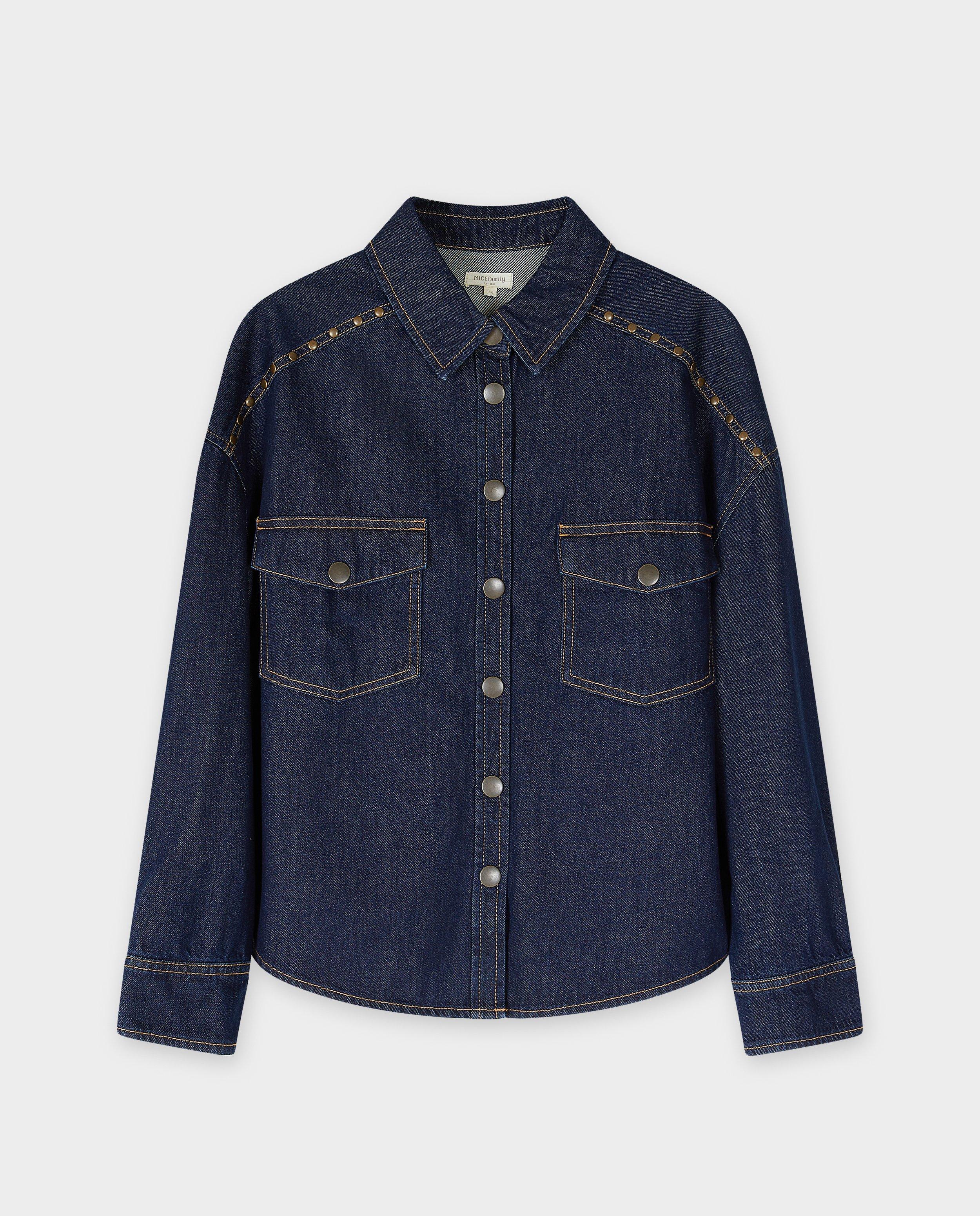 Hemden - Raw denim jeanshemd, oversized fit