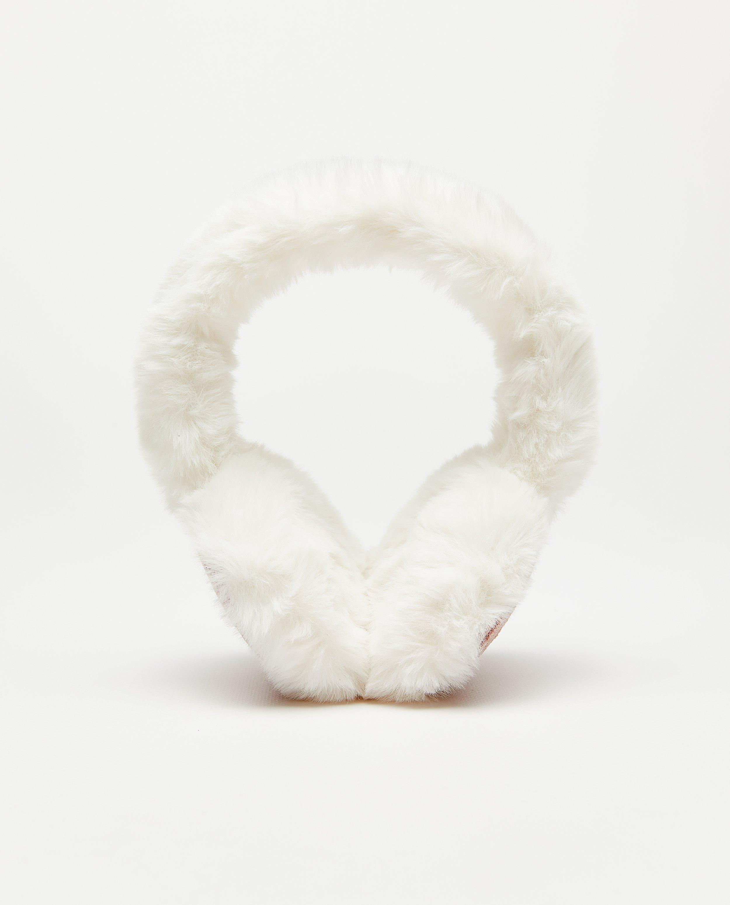 Bonneterie - Cache-oreilles en teddy avec velours côtelé