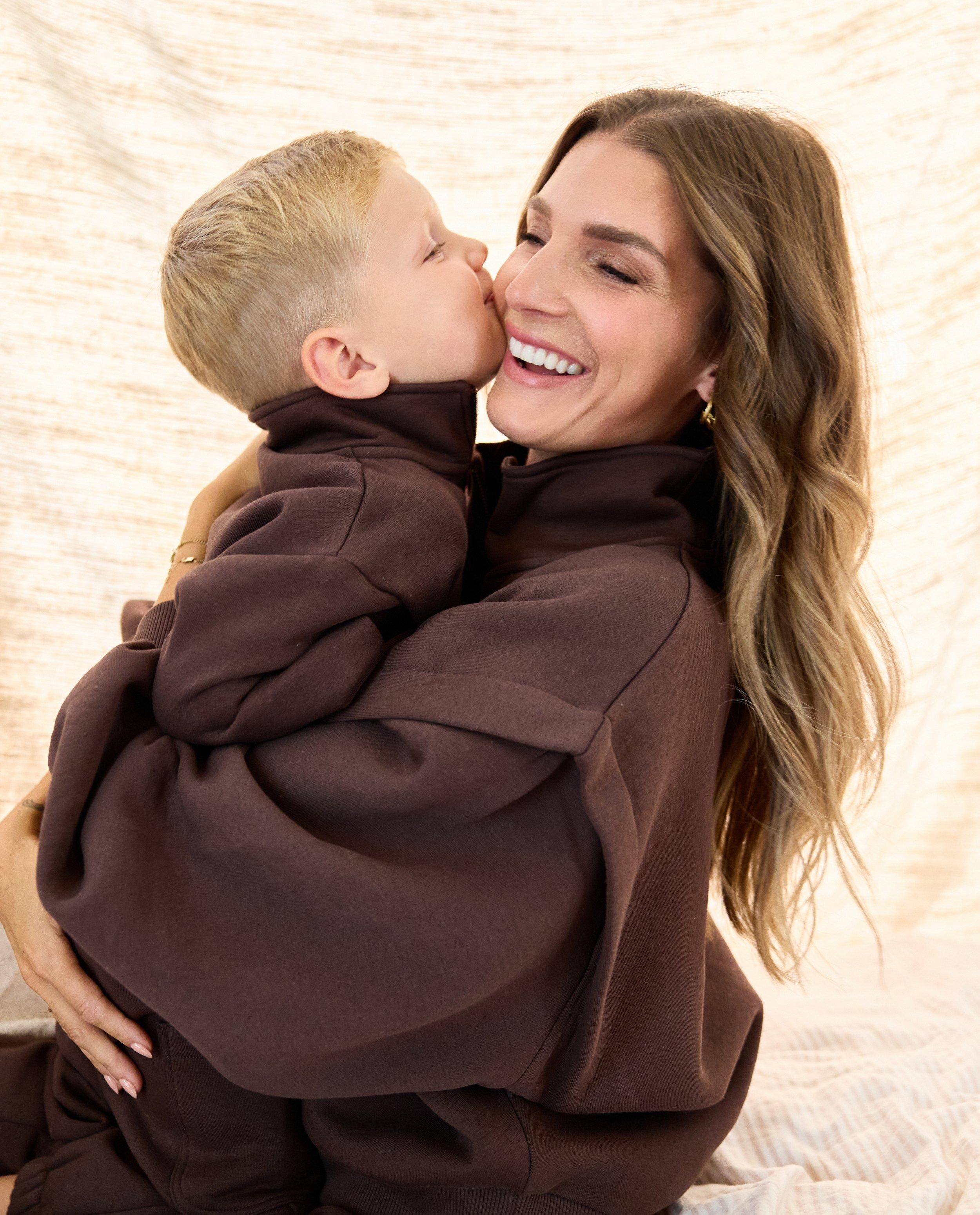 Sweaters - Sweater met korte rits, extra wide fit