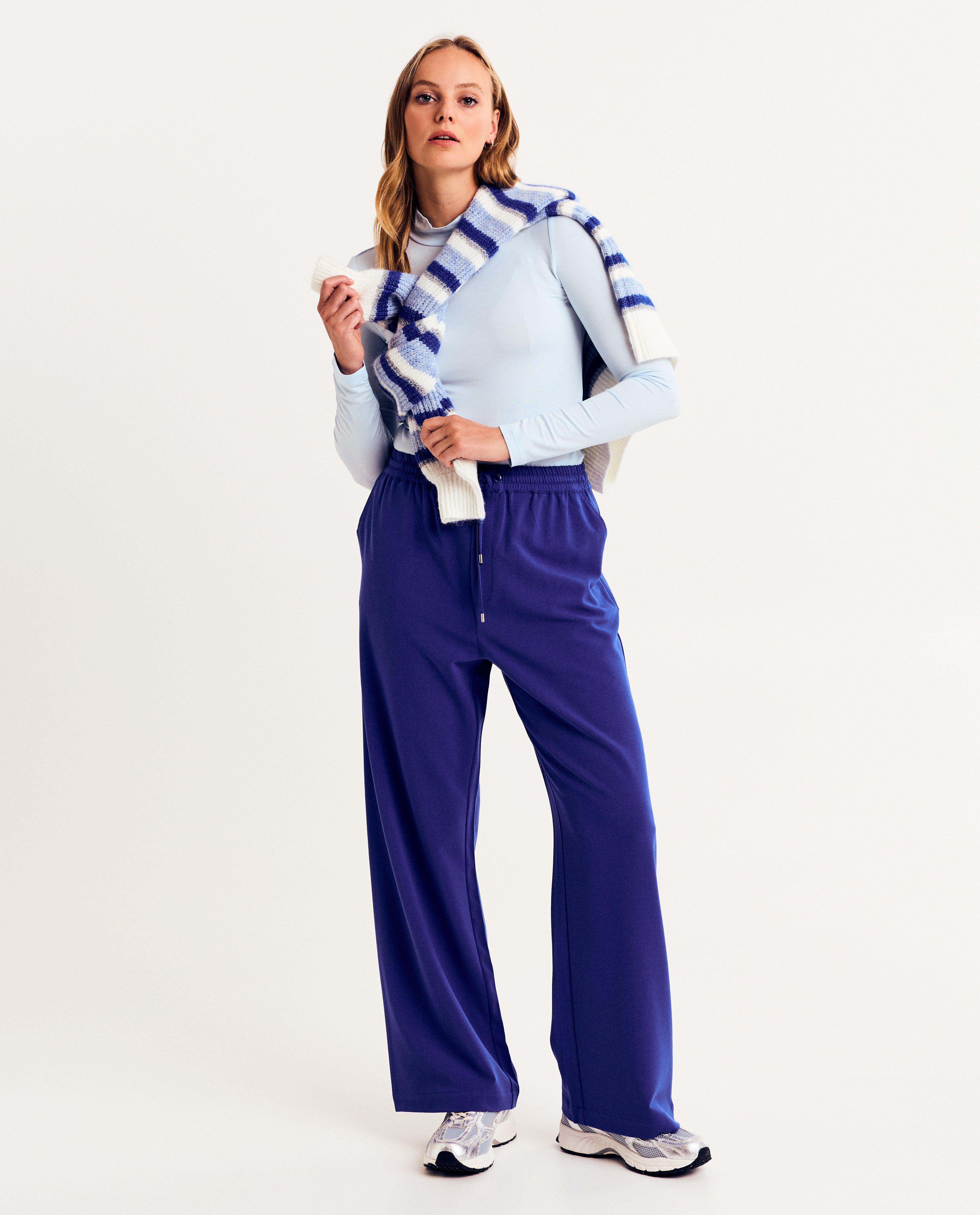 Pantalon bleu, loose fit