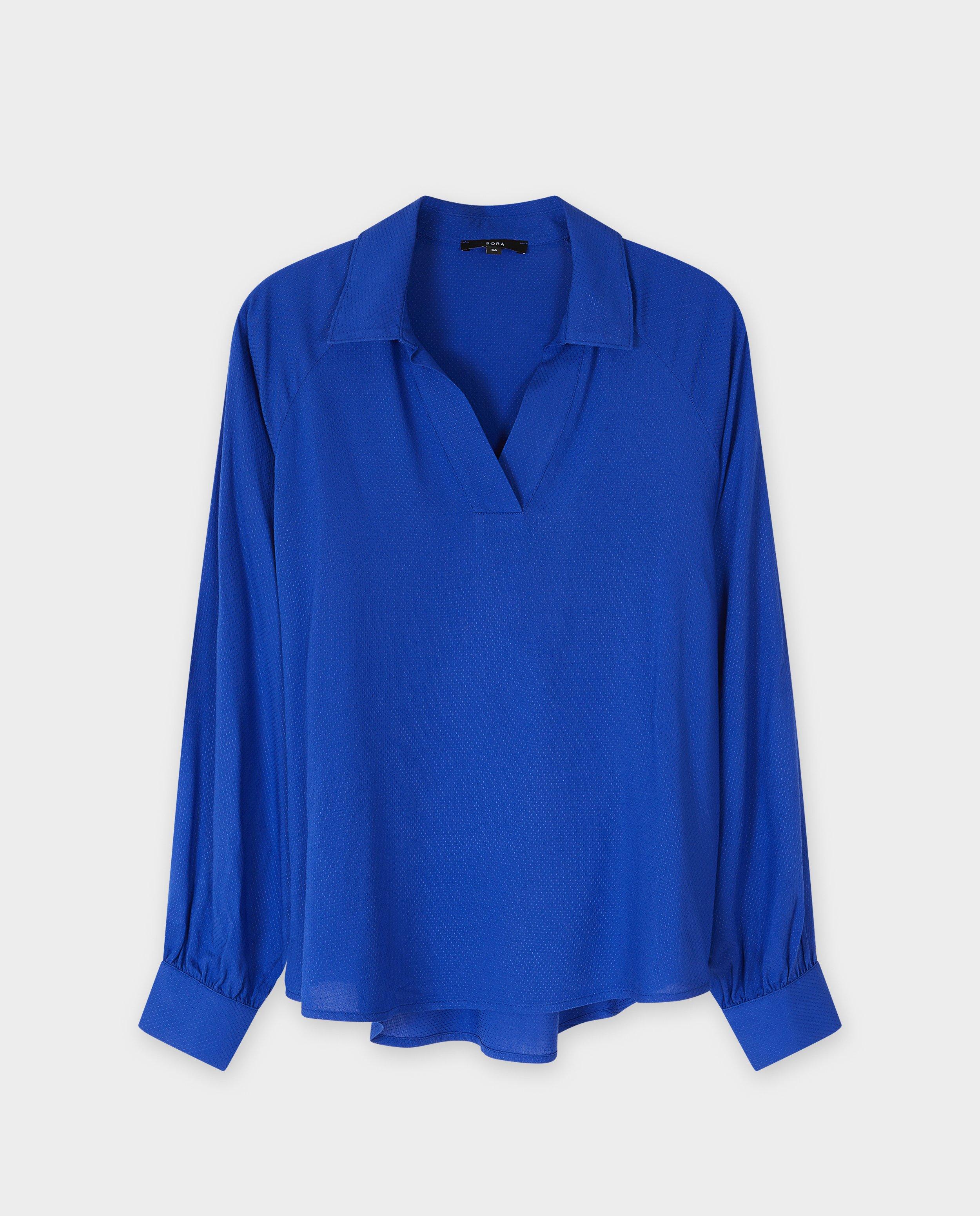 Chemises - Blouse bleue, loose fit