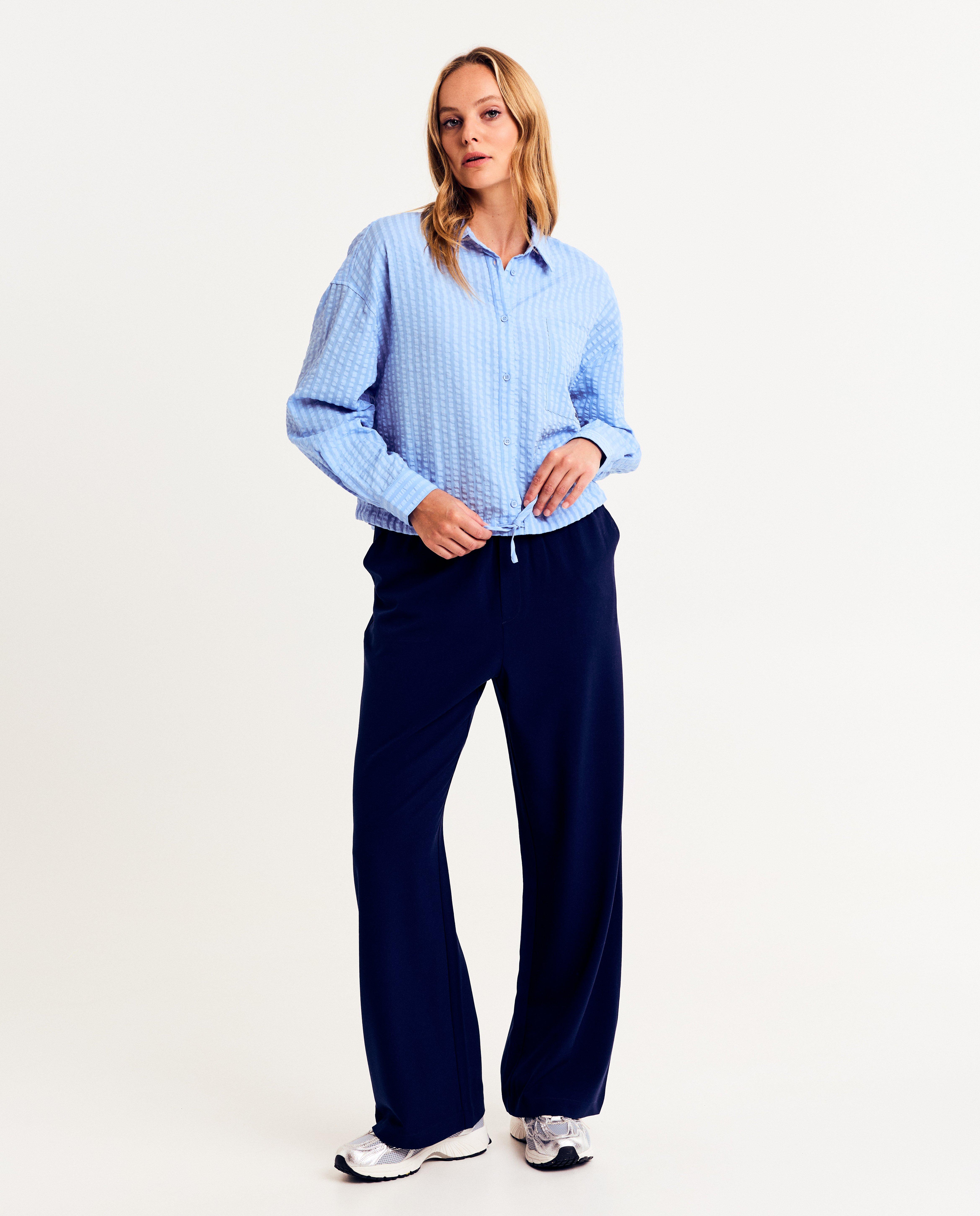 Chemises - Chemisier bleu clair avec nœud, loose fit