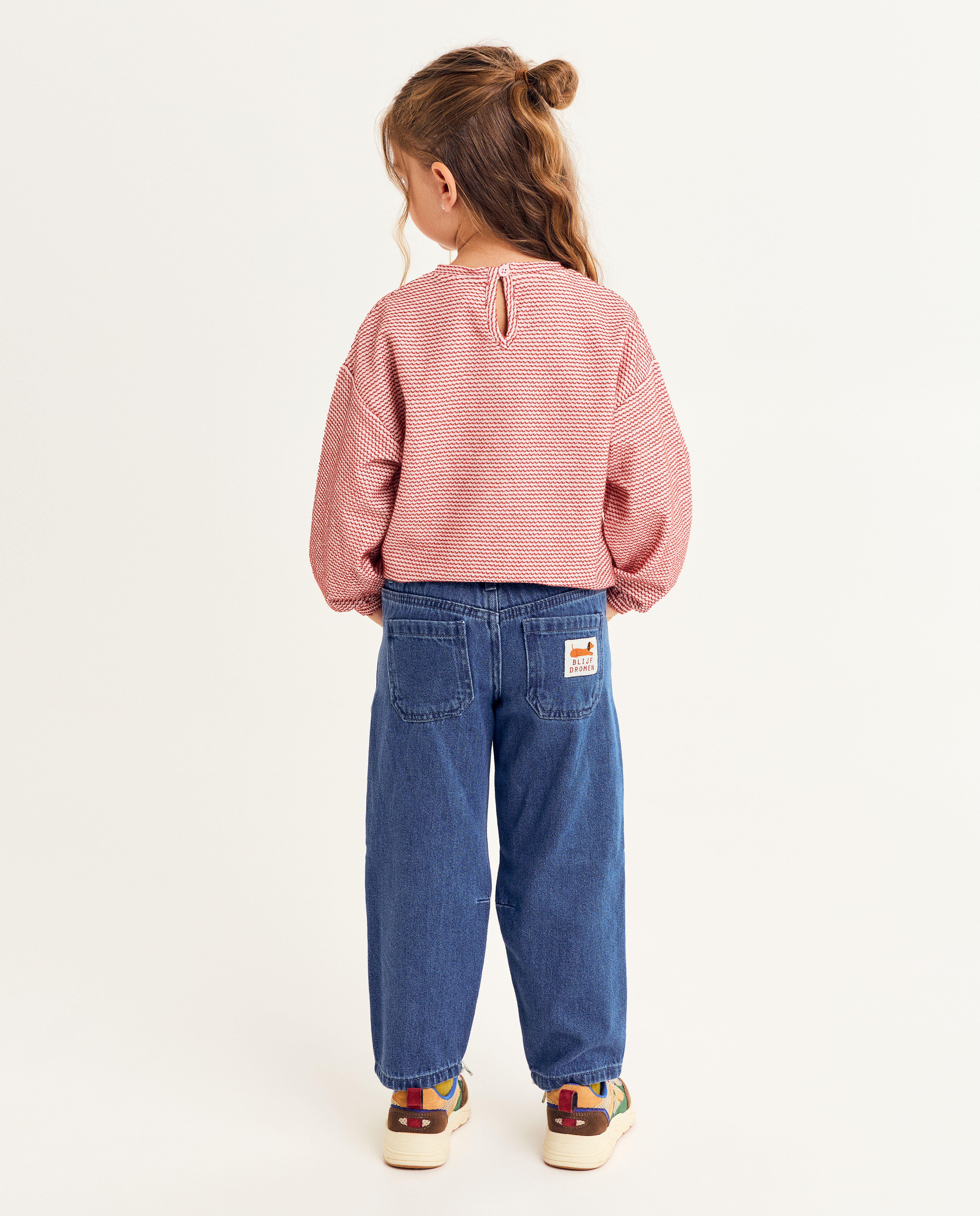 T-shirts - Biokatoenen longsleeve met broche