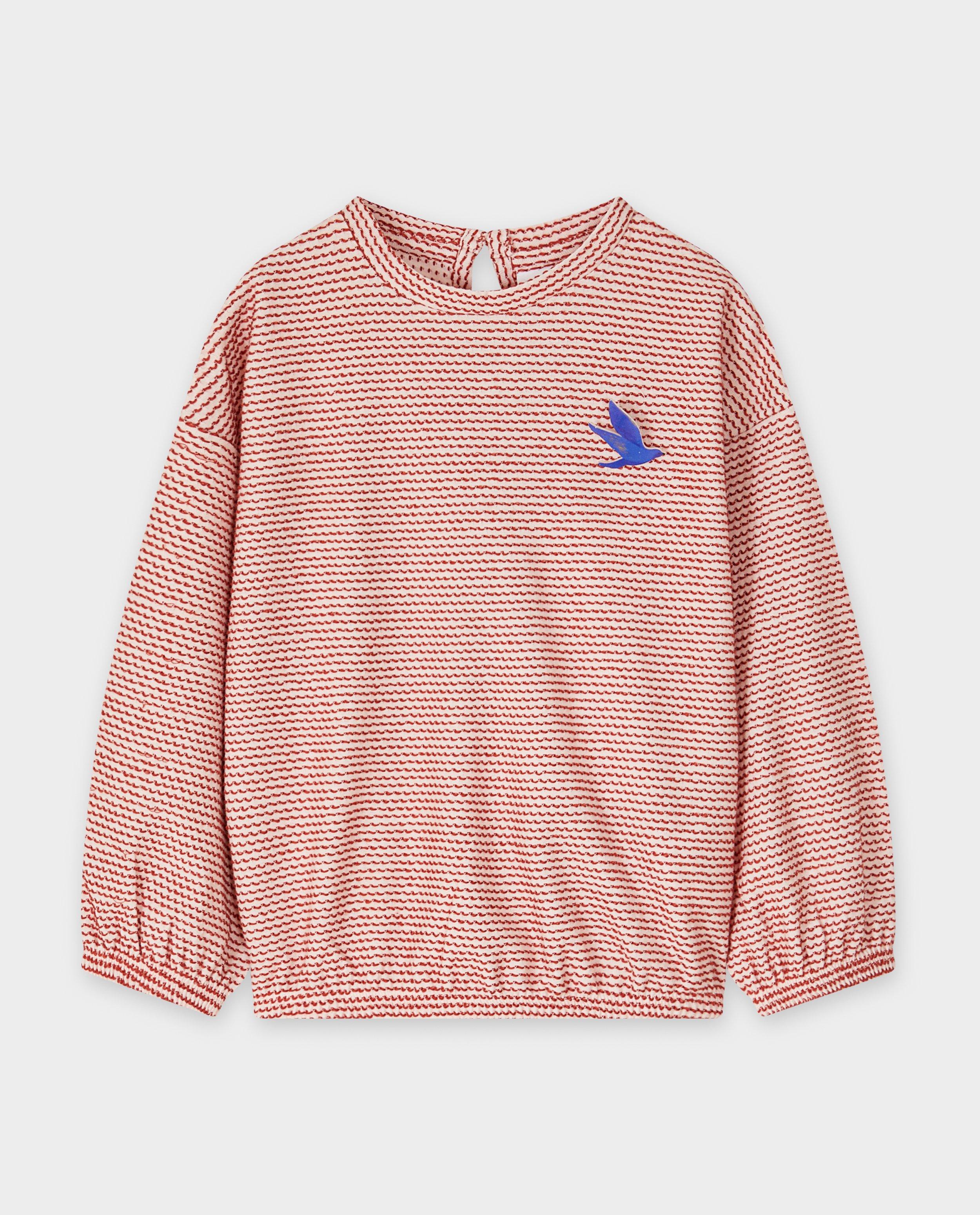 T-shirts - Biokatoenen longsleeve met broche
