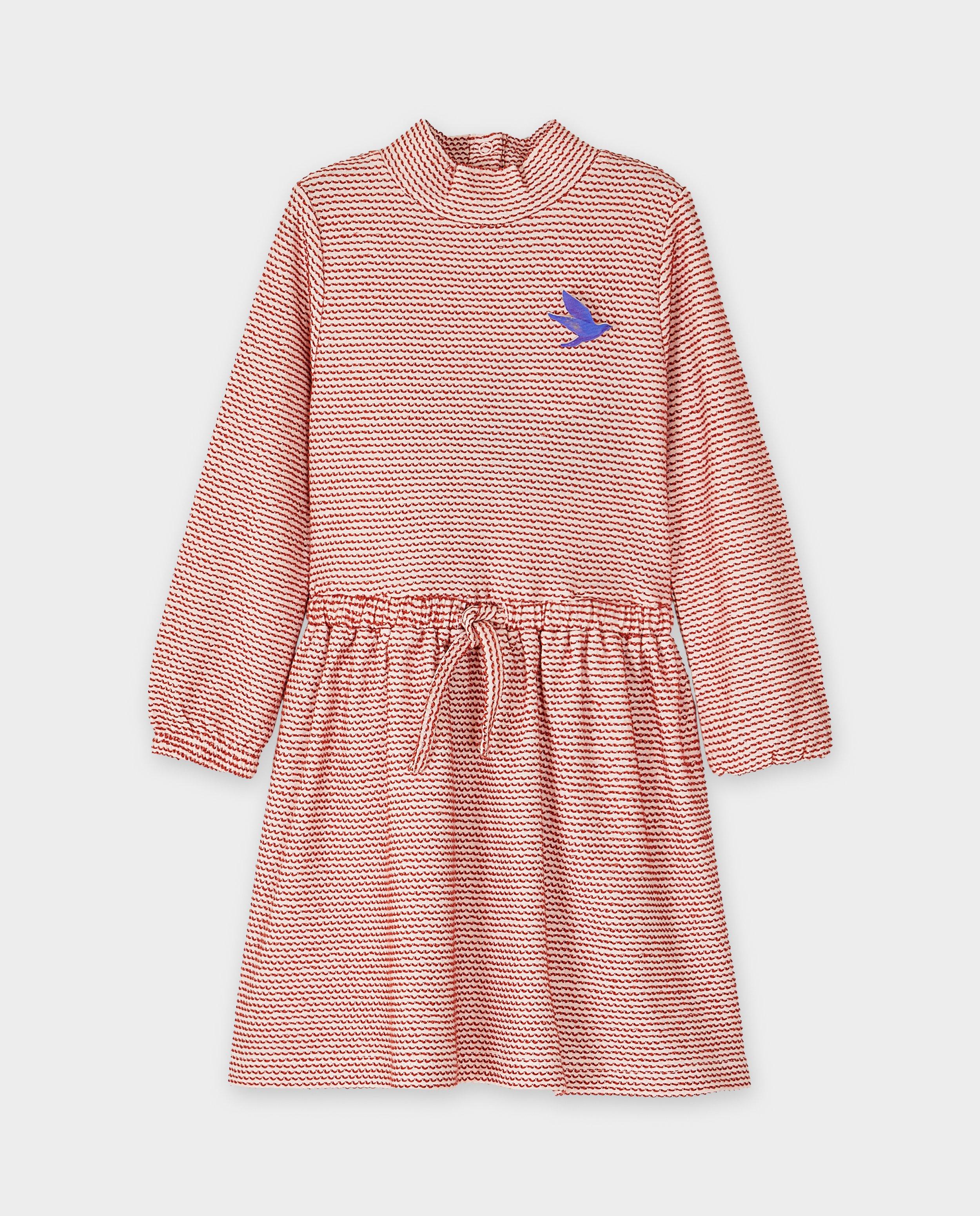 Kleedjes - Biokatoenen jurk met broche