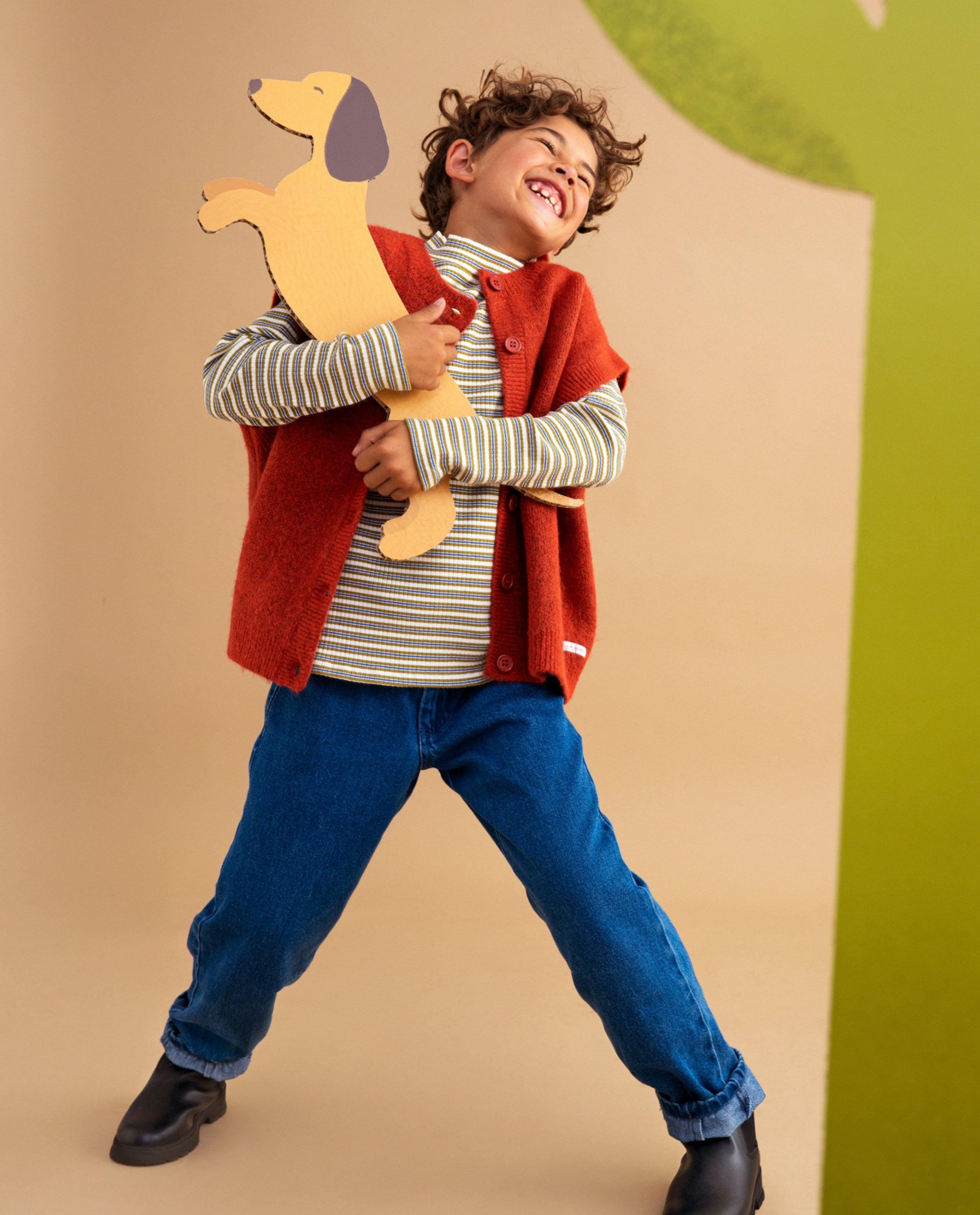 Blauwe jeansbroek, slouchy fit, unisex