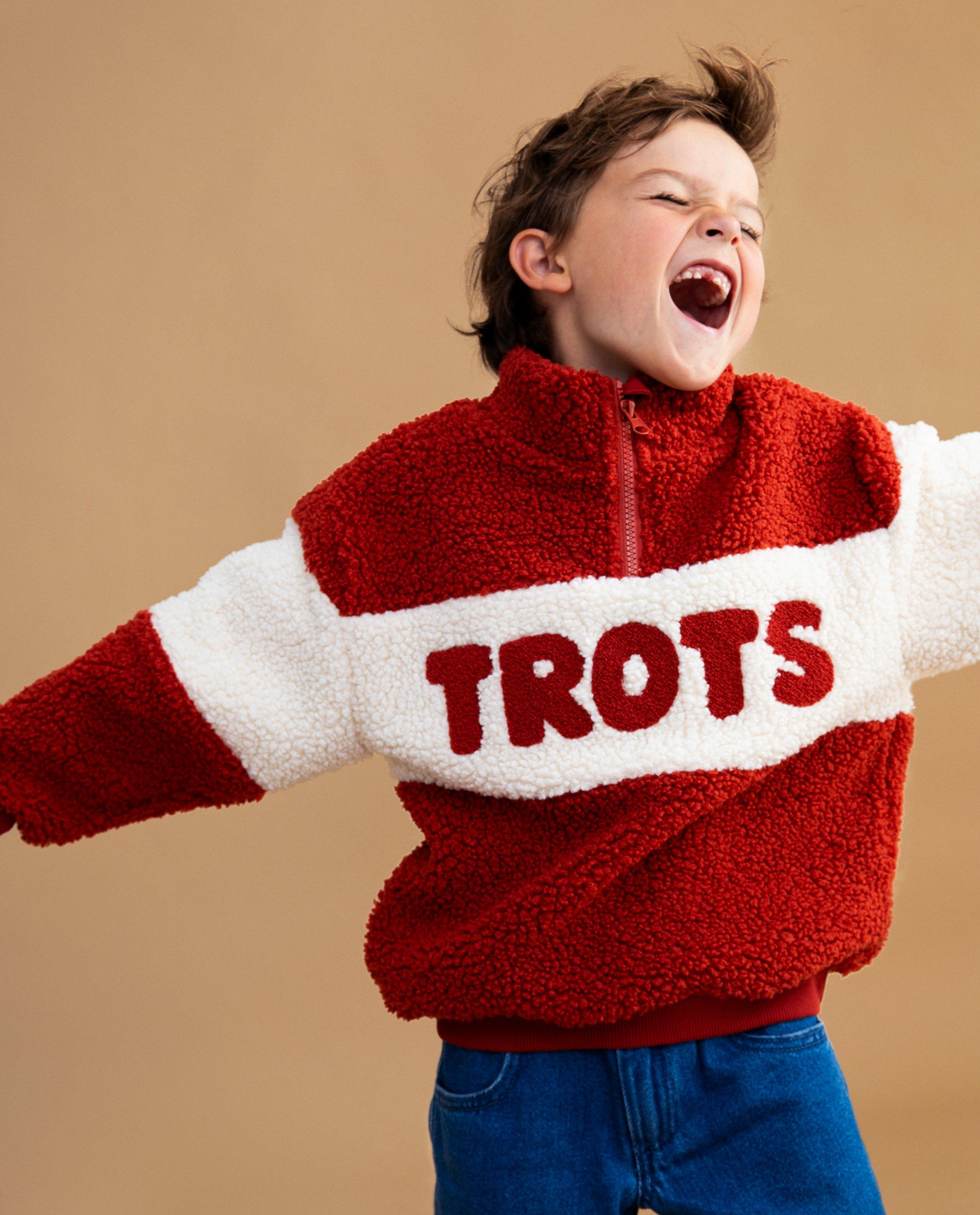 Sweat en tissu teddy avec inscription