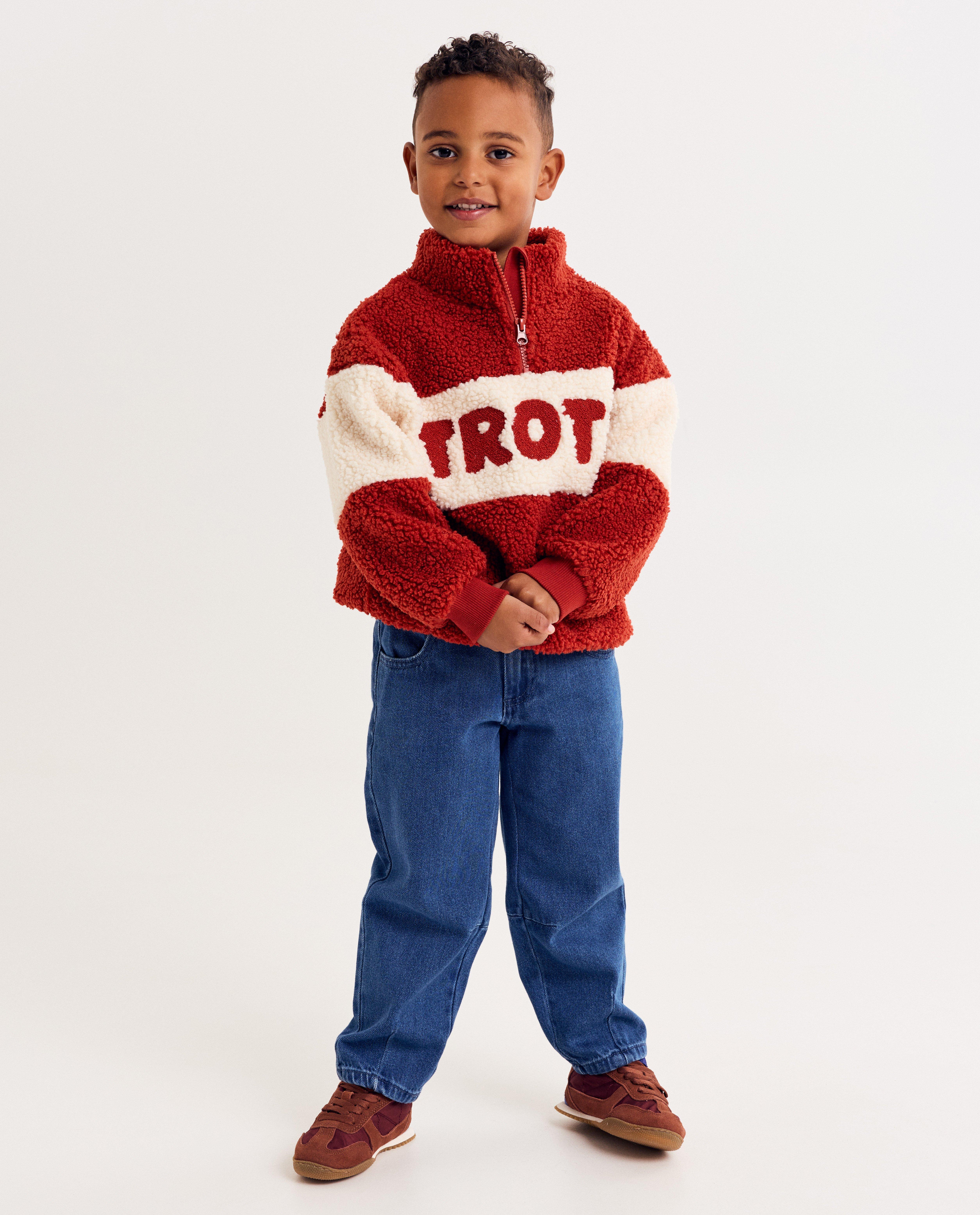 Sweats - Sweat en tissu teddy avec inscription