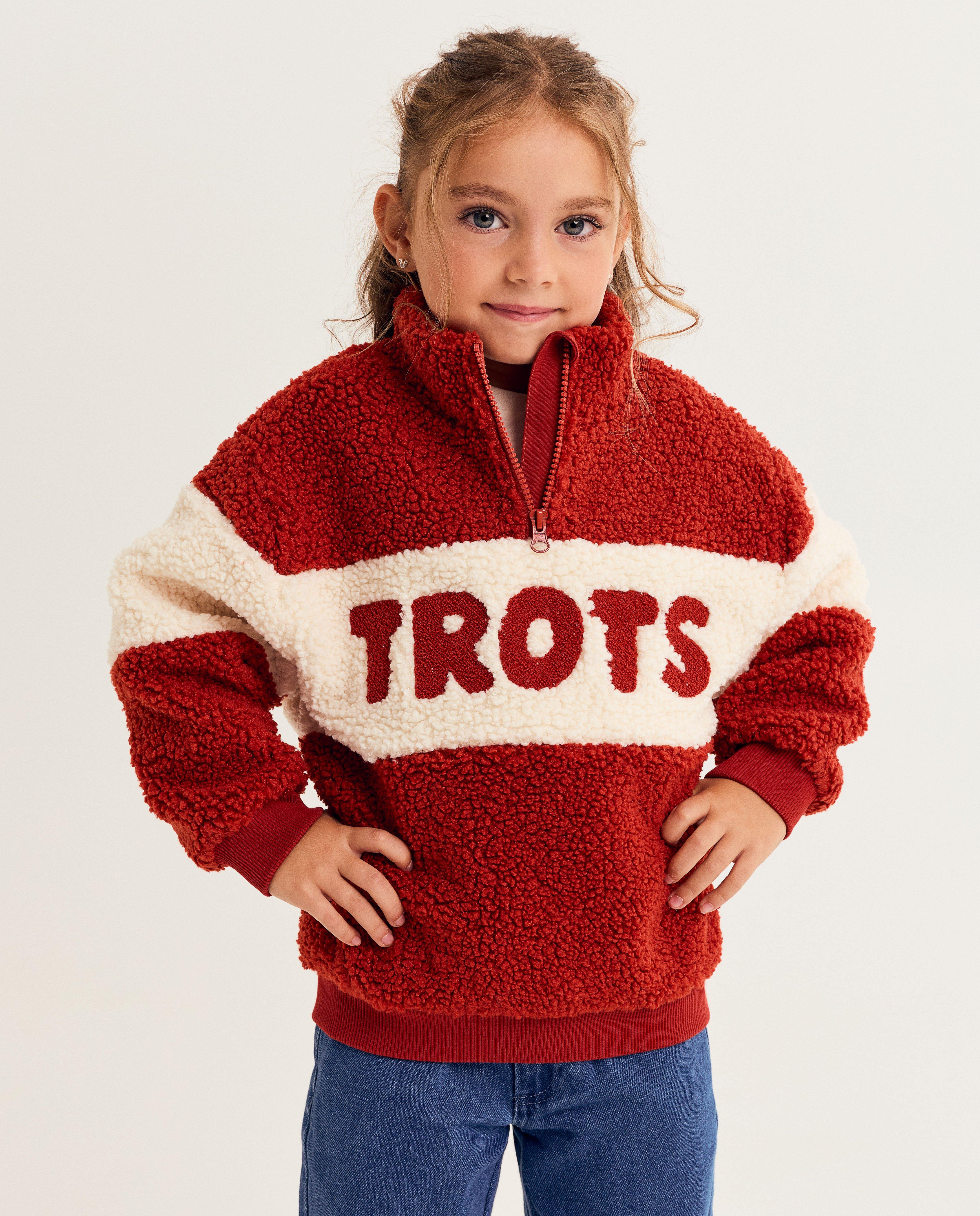 Sweats - Sweat en tissu teddy avec inscription