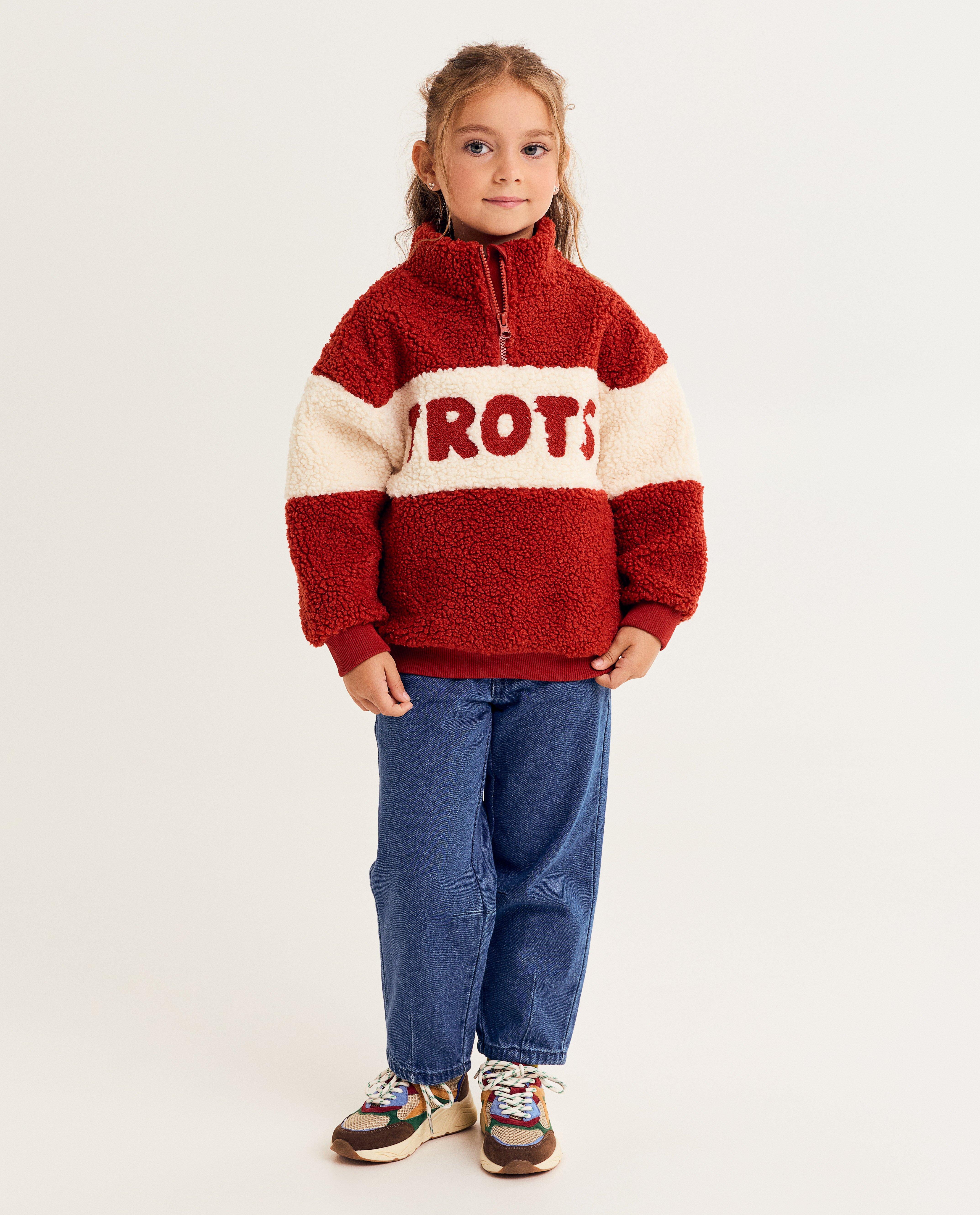 Sweats - Sweat en tissu teddy avec inscription