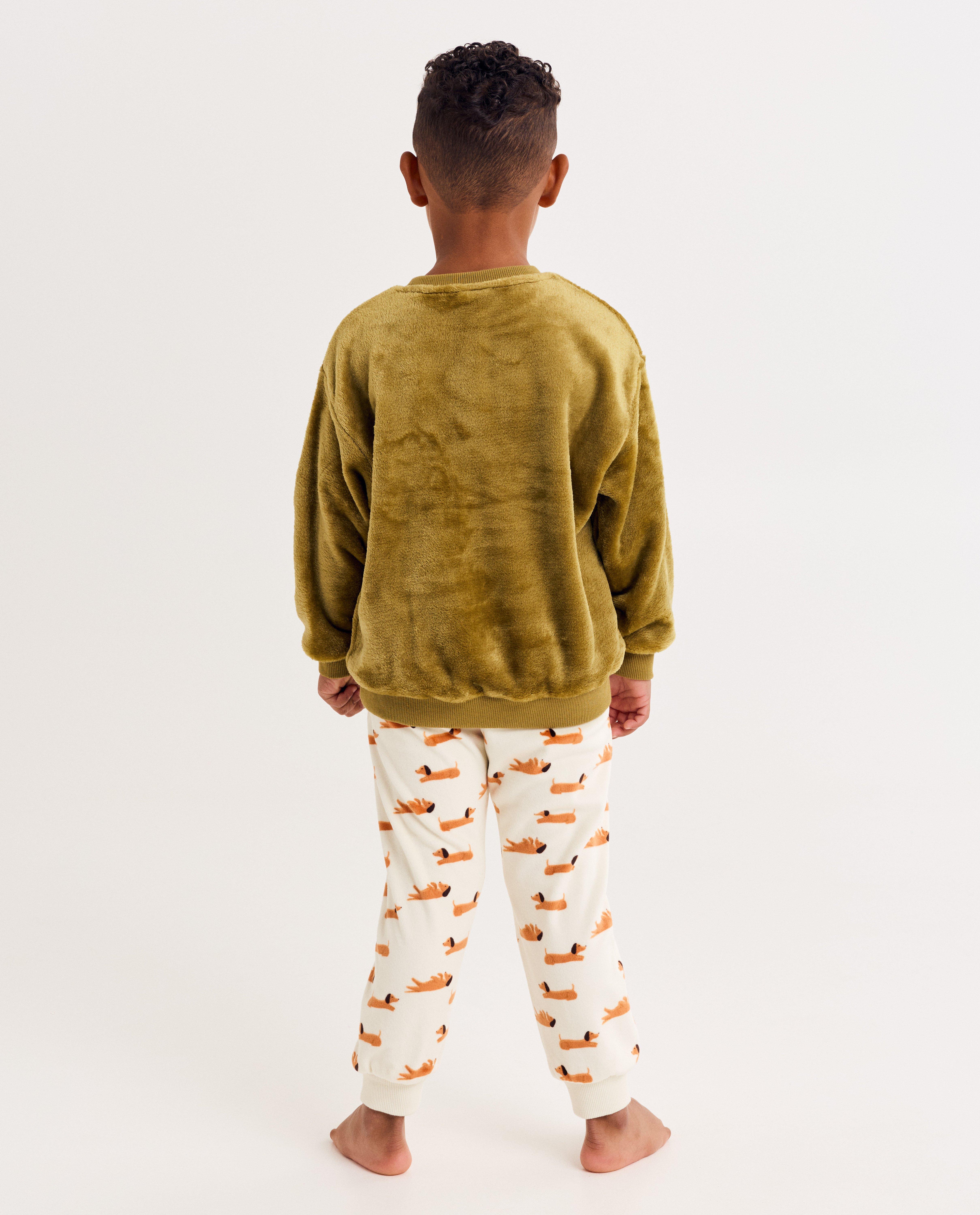 Pyjamas - Pyjama en tissu teddy avec imprimé de chiens